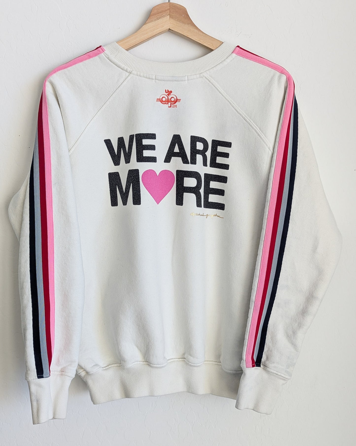 Nothing About Us, Without Us - Listen to Neurodivergent Voices - Women's Striped Ribbing Sweatshirt (S) - Repurposed Rebels