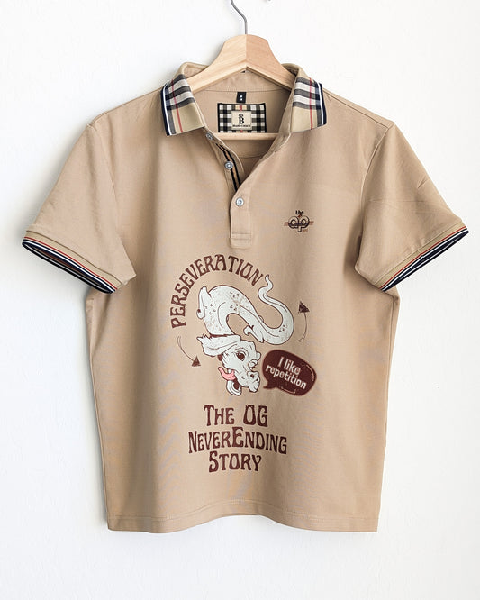 Perseveration - The OG Neverending Story - Women's Boxy Polo (S/M) - Repurposed Rebels