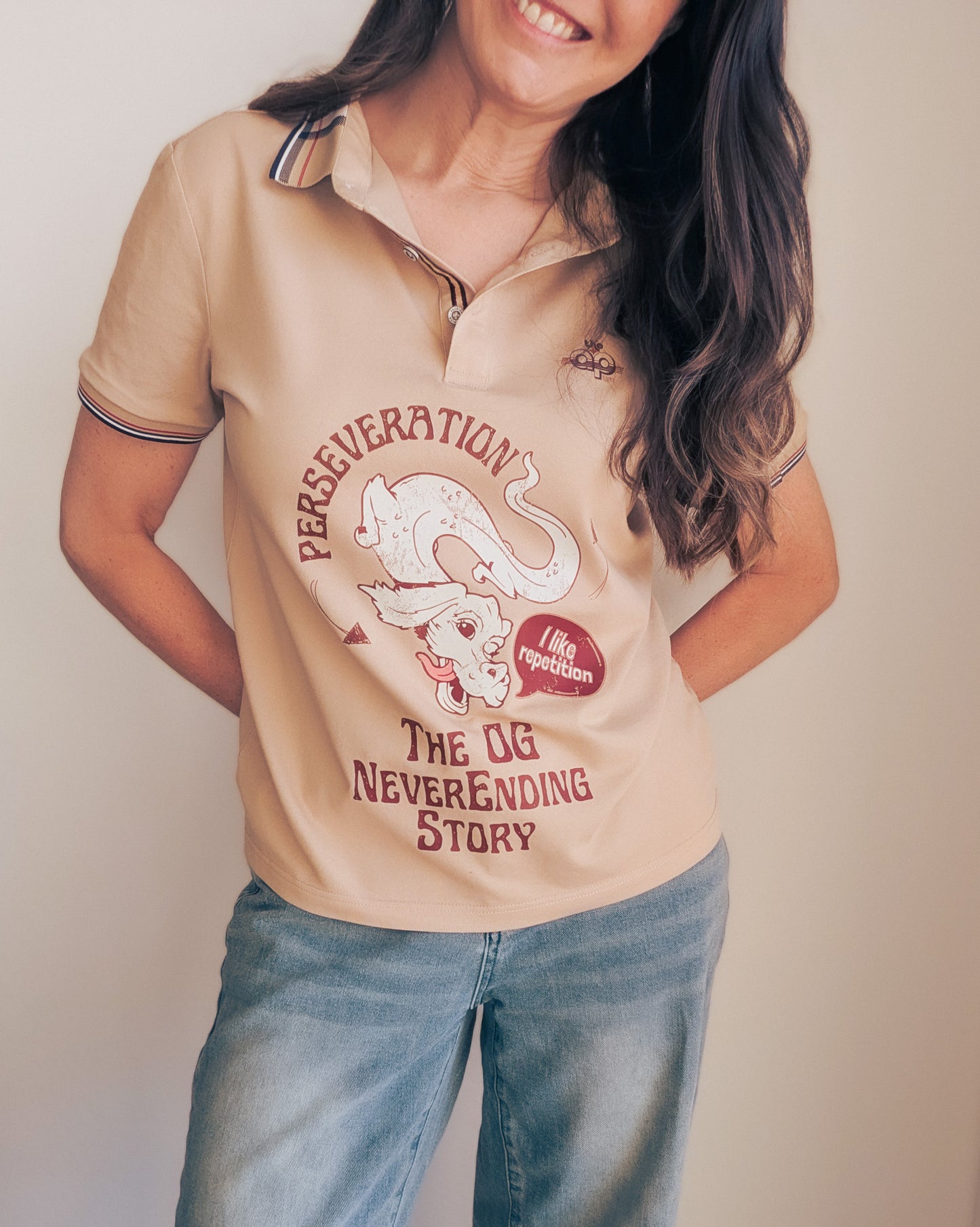 Perseveration - The OG Neverending Story - Women's Boxy Polo (S/M) - Repurposed Rebels