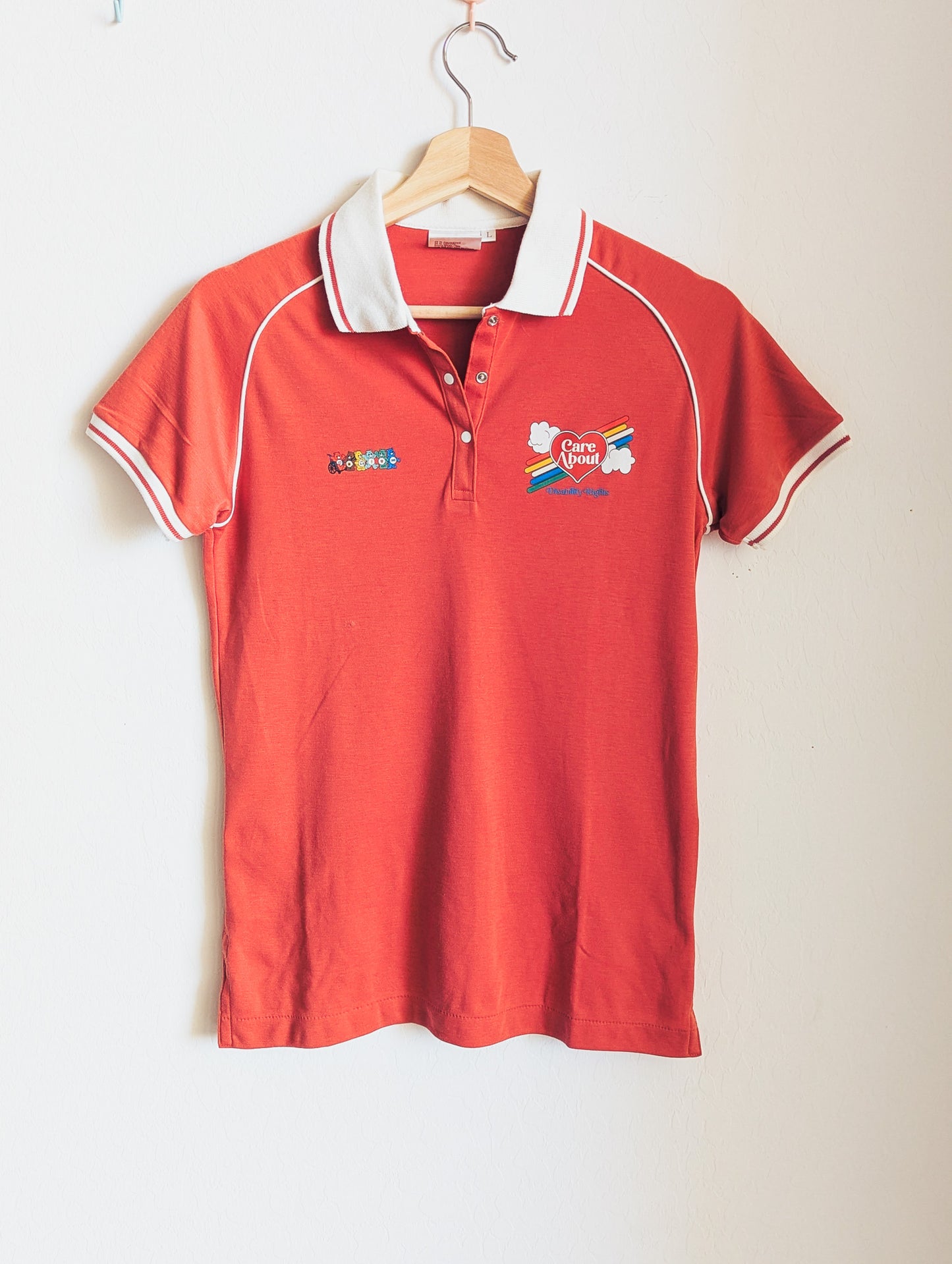 Care About Disability Rights - Women's Vintage Polo (S/M) - Repurposed Rebels