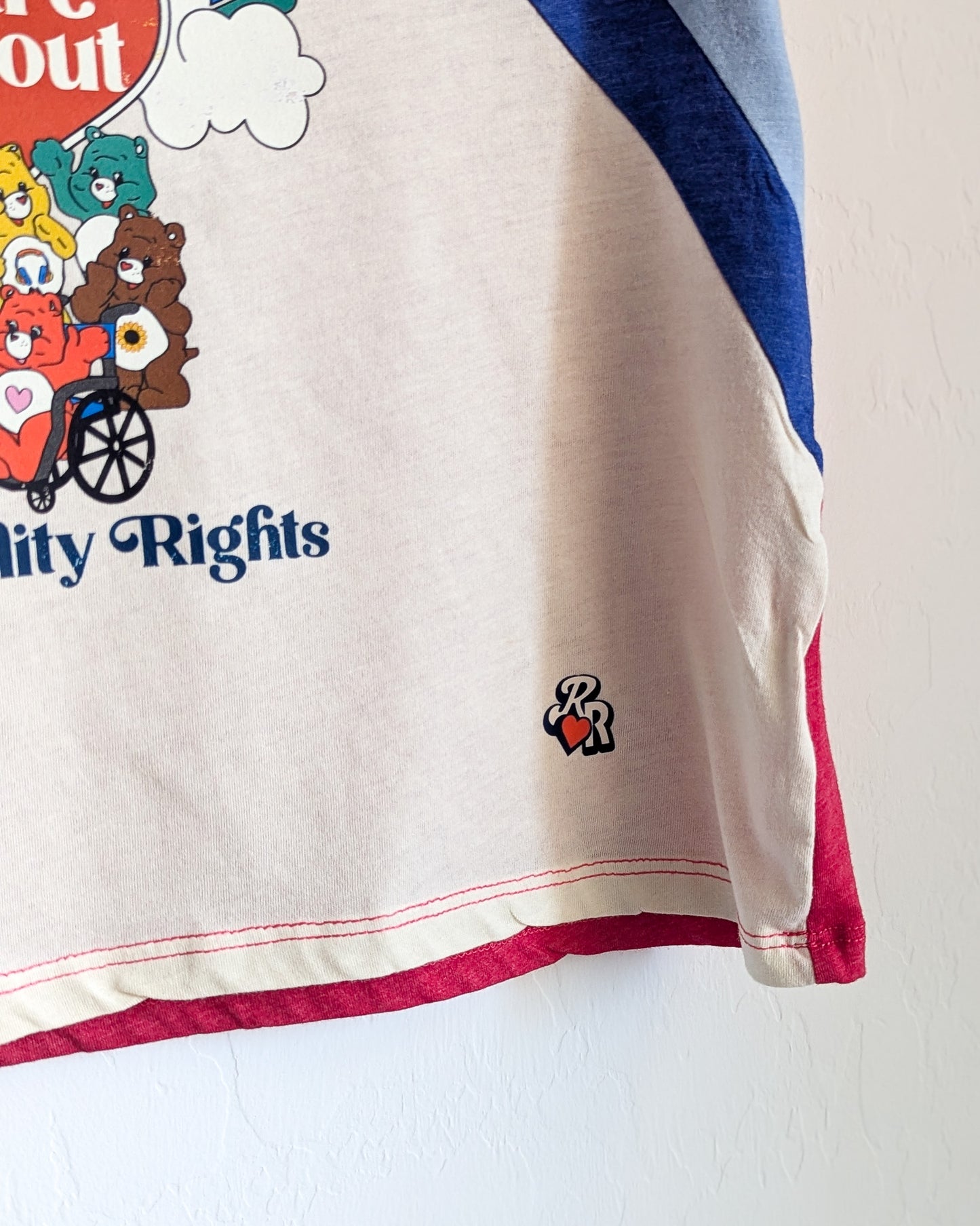 Care About Disability Rights - Women's Diagonal Striped Ringer Tank Top - Repurposed Rebels