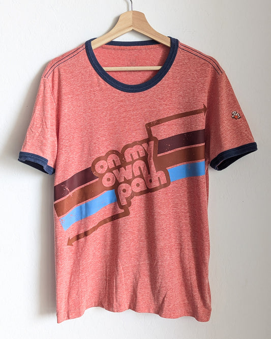 On My Own Path - Adult Unisex Ringer Tee (M) - Repurposed Rebels