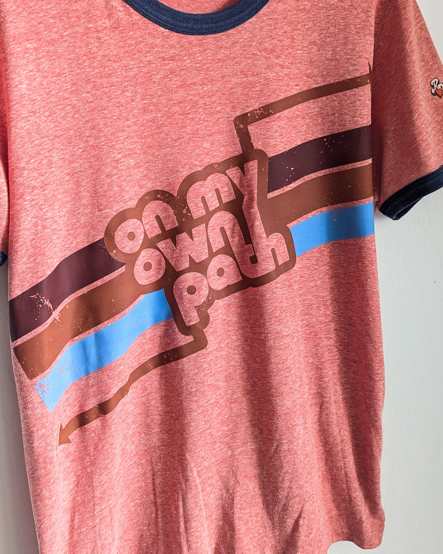 On My Own Path - Adult Unisex Ringer Tee (M) - Repurposed Rebels