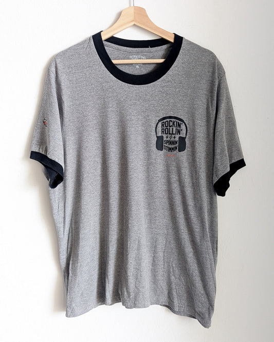 Rockin' Rollin' Spinnin' Stimmin' - Adult Unisex Ringer Tee (XL) - Repurposed Rebels
