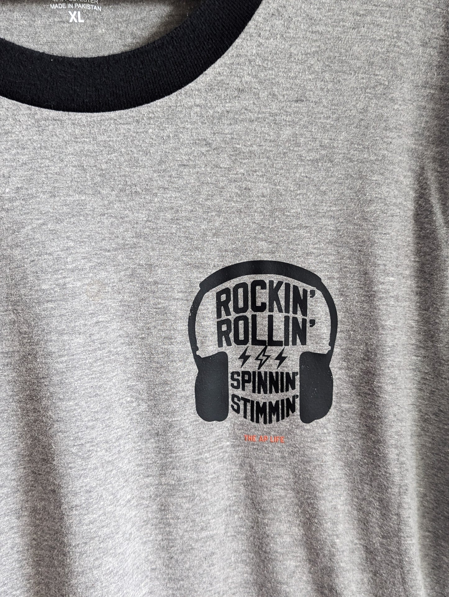 Rockin' Rollin' Spinnin' Stimmin' - Adult Unisex Ringer Tee (XL) - Repurposed Rebels