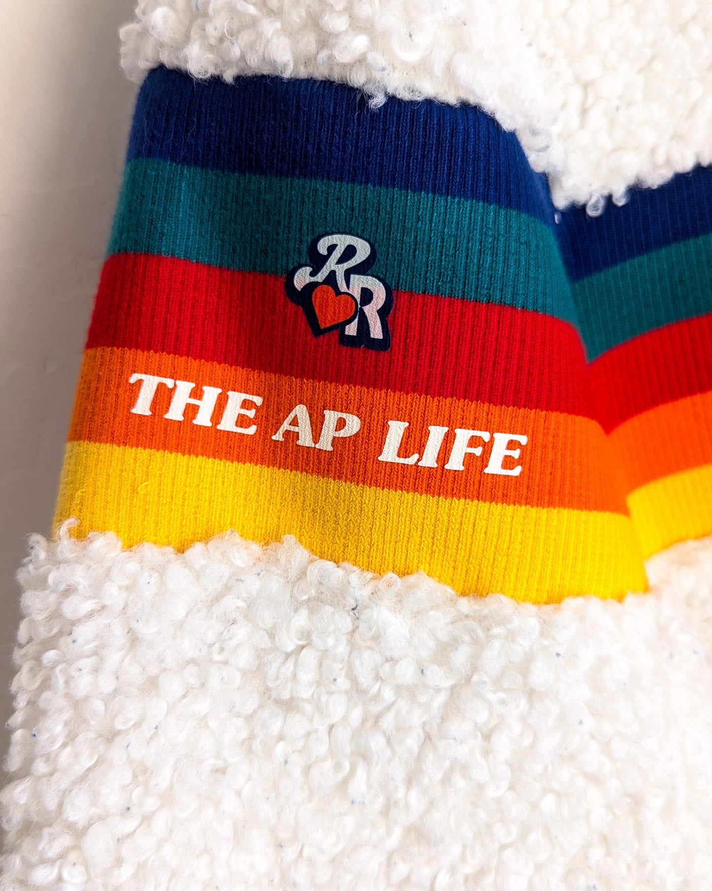 Care About Disability Rights - Women's Sherpa & Rainbow Jacket (M) - Repurposed Rebels