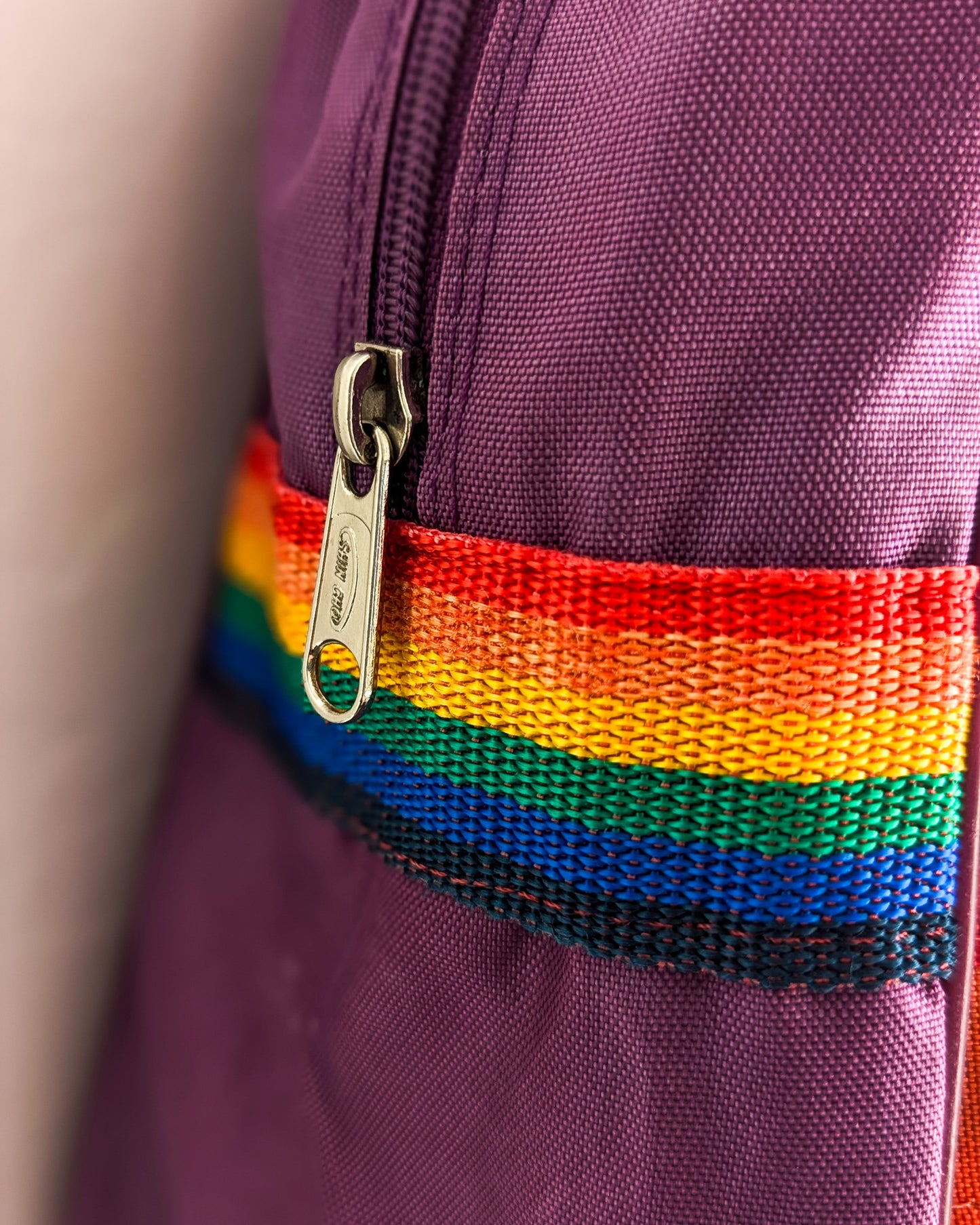 Care About Disability Rights - Vintage Rainbow Tote Bag - Repurposed Rebels