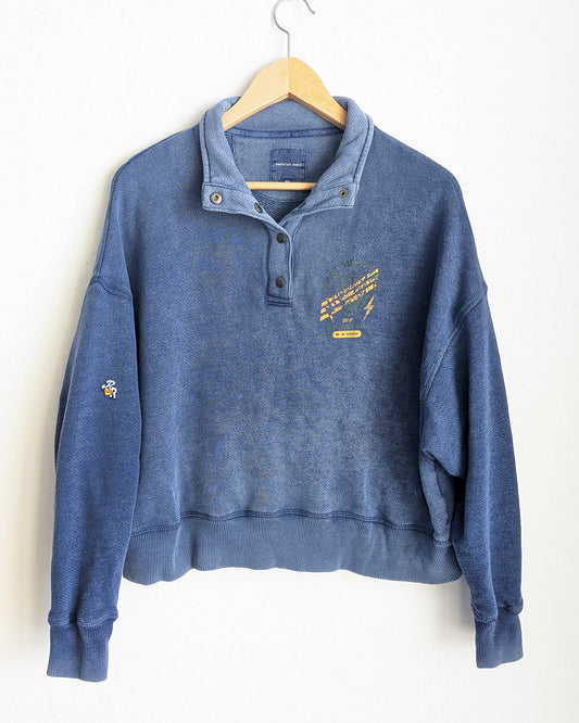 Feral Millennials Do It Advocate Style - Women's Oversized Button-Up Pullover (M) - Repurposed Rebels