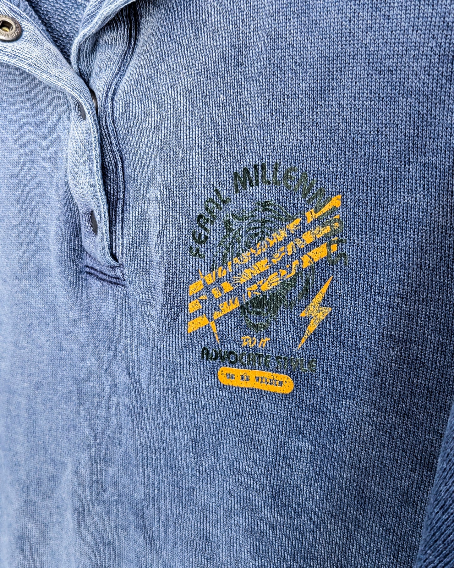 Feral Millennials Do It Advocate Style - Women's Oversized Button-Up Pullover (M) - Repurposed Rebels
