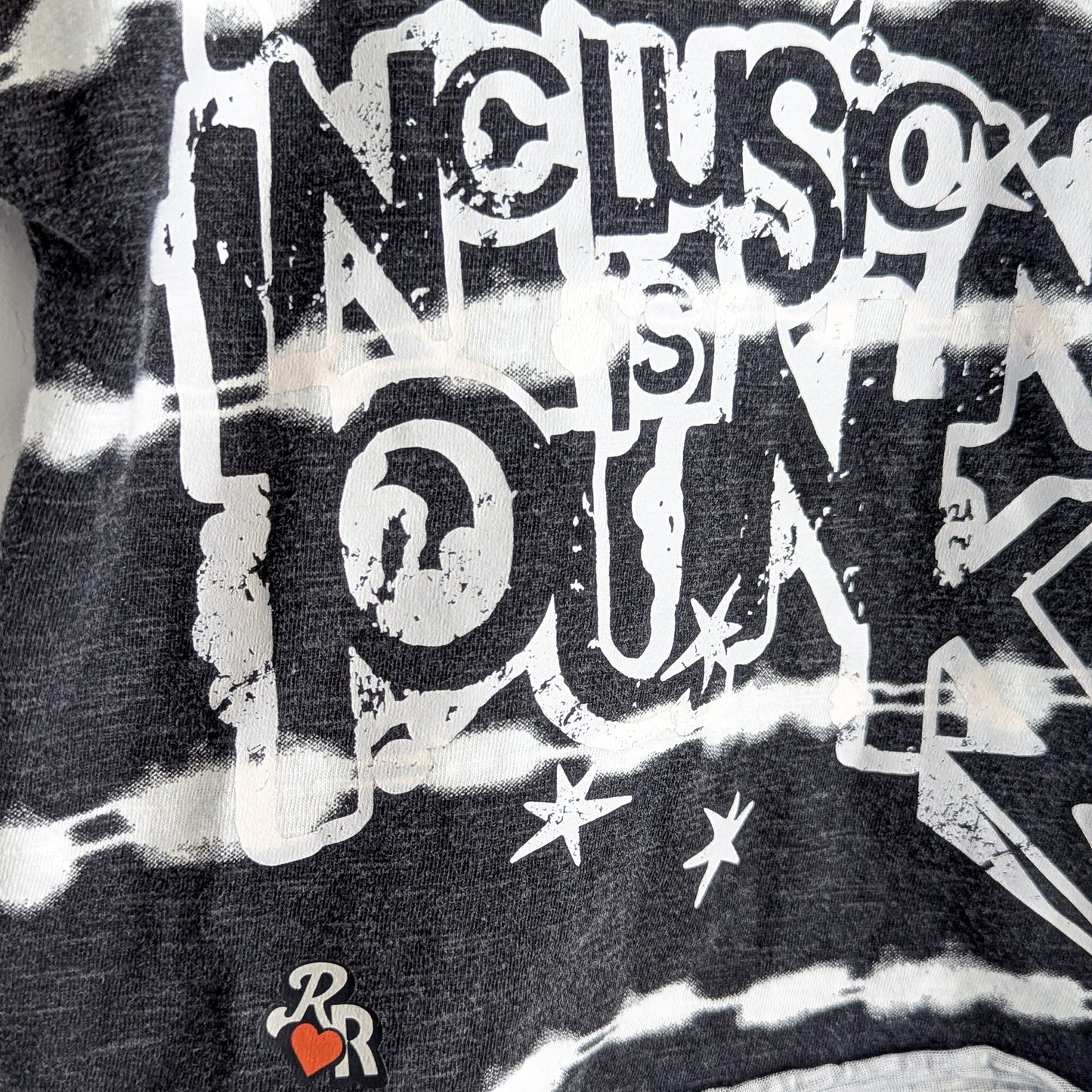 Inclusion is Punk - Toddler Boys' Raw Hem Faded Tee (3T) - Repurposed Rebels