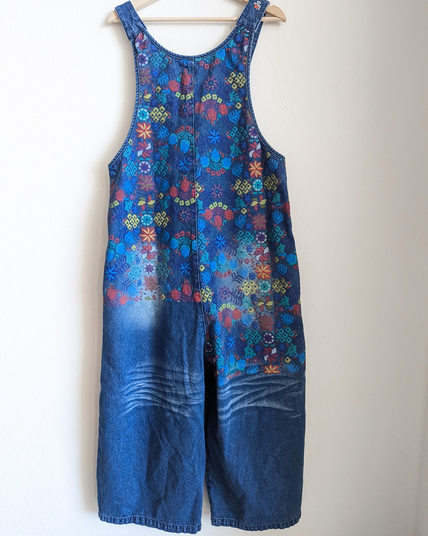 Advocate Reputation - It's a New Generation - Women's Painted Overalls/Denim Romper (M) - Repurposed Rebels