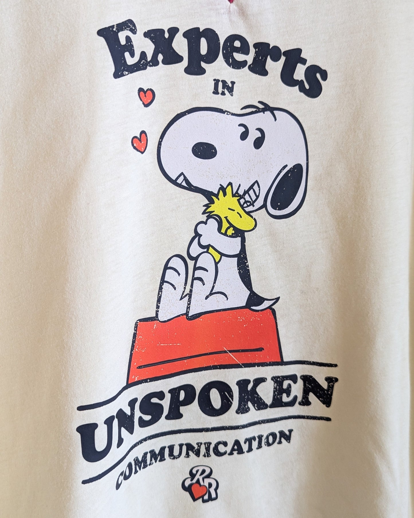 Experts in Unspoken Communication - Women's Color Block V-Neck Ringer Tee (L) - Repurposed Rebels (Copy)