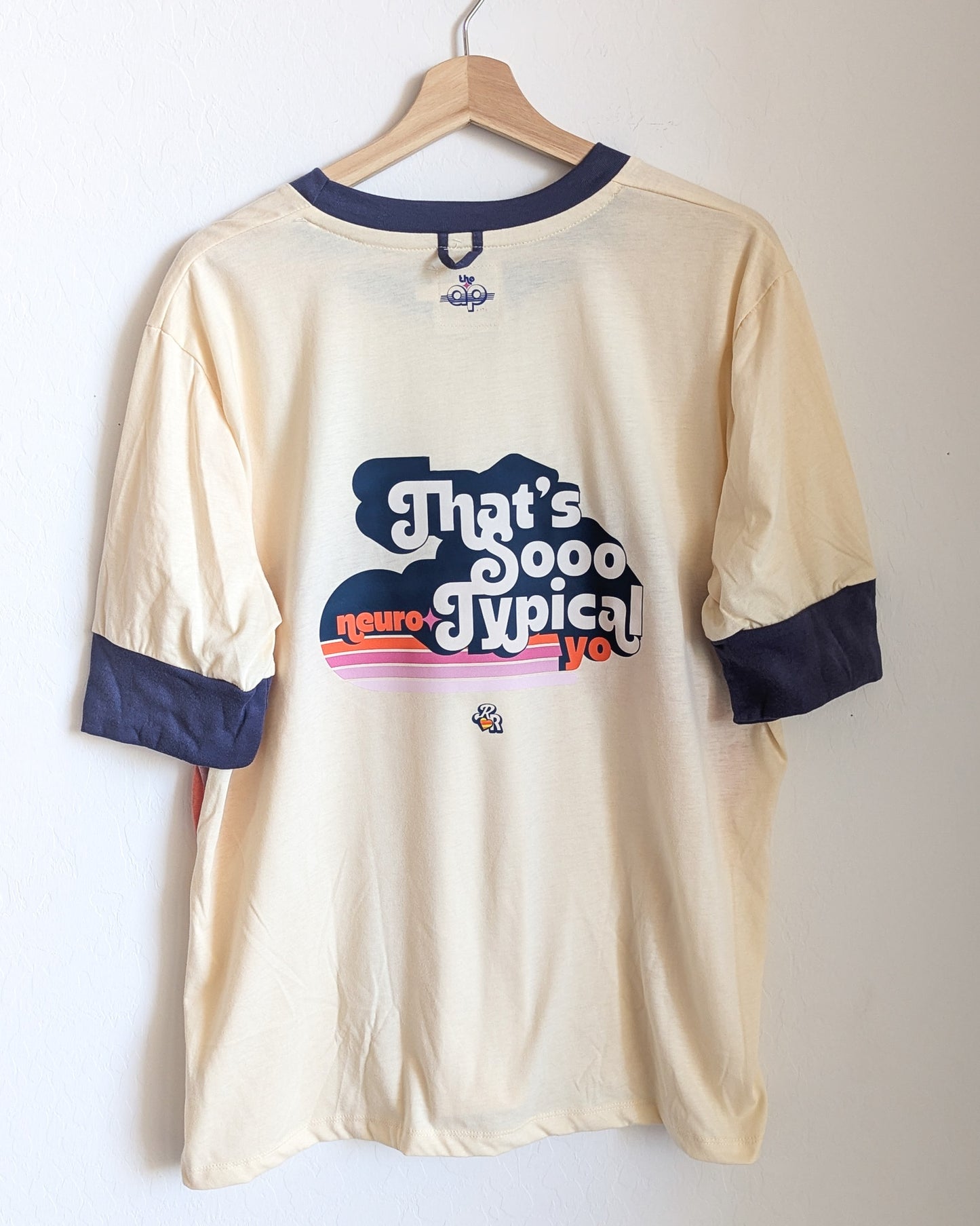 That's Sooo Neuro-Typical, Yo - Contrast Striped Women's 1/2 sleeve Tee (2XL) - Repurposed Rebels
