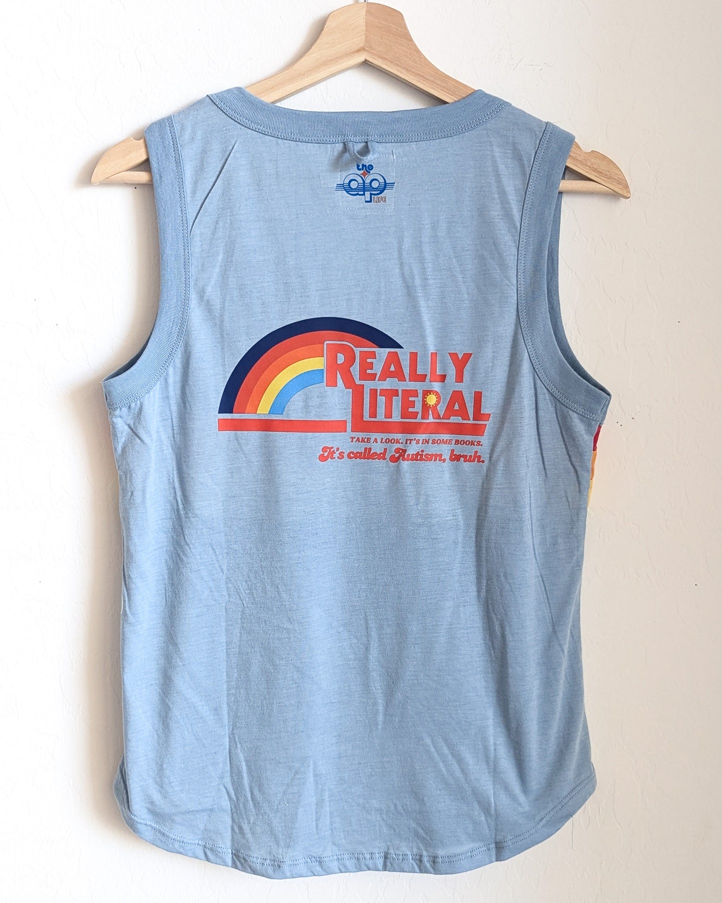 Really Literal - Women's Striped V-Neck Ringer Tank Top (M) - Repurposed Rebels