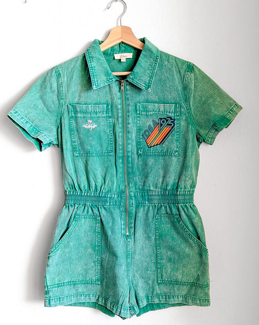 1975 IDEA - Individuals with Disabilities Education Act - Women's Denim Romper/Playsuit (L) - Repurposed Rebels