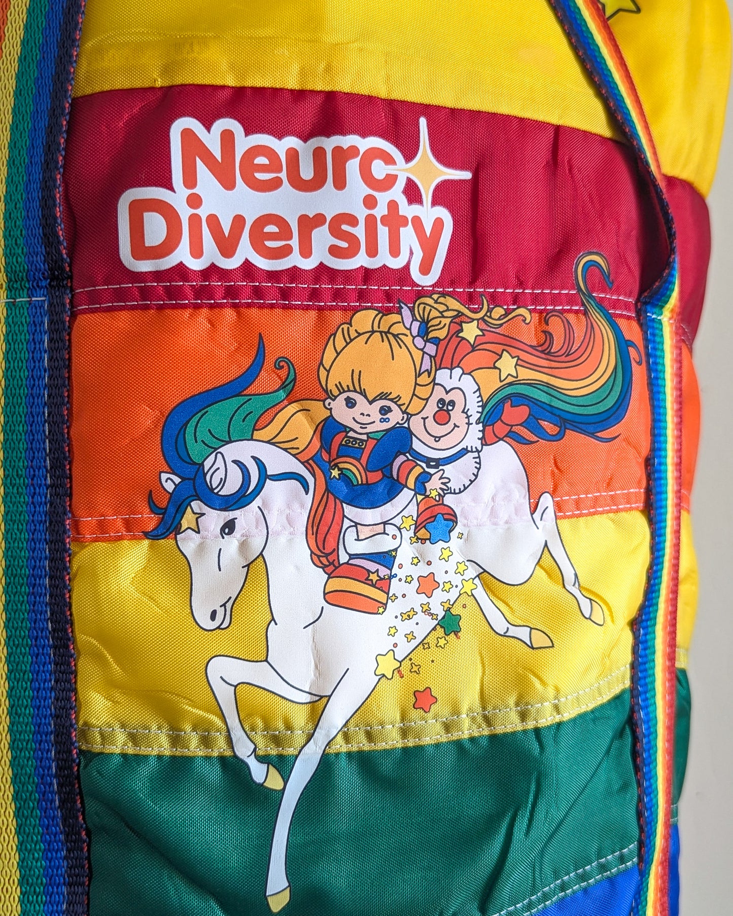 Neurodiversity - Vintage Insulated Rainbow Bag - Repurposed Rebels