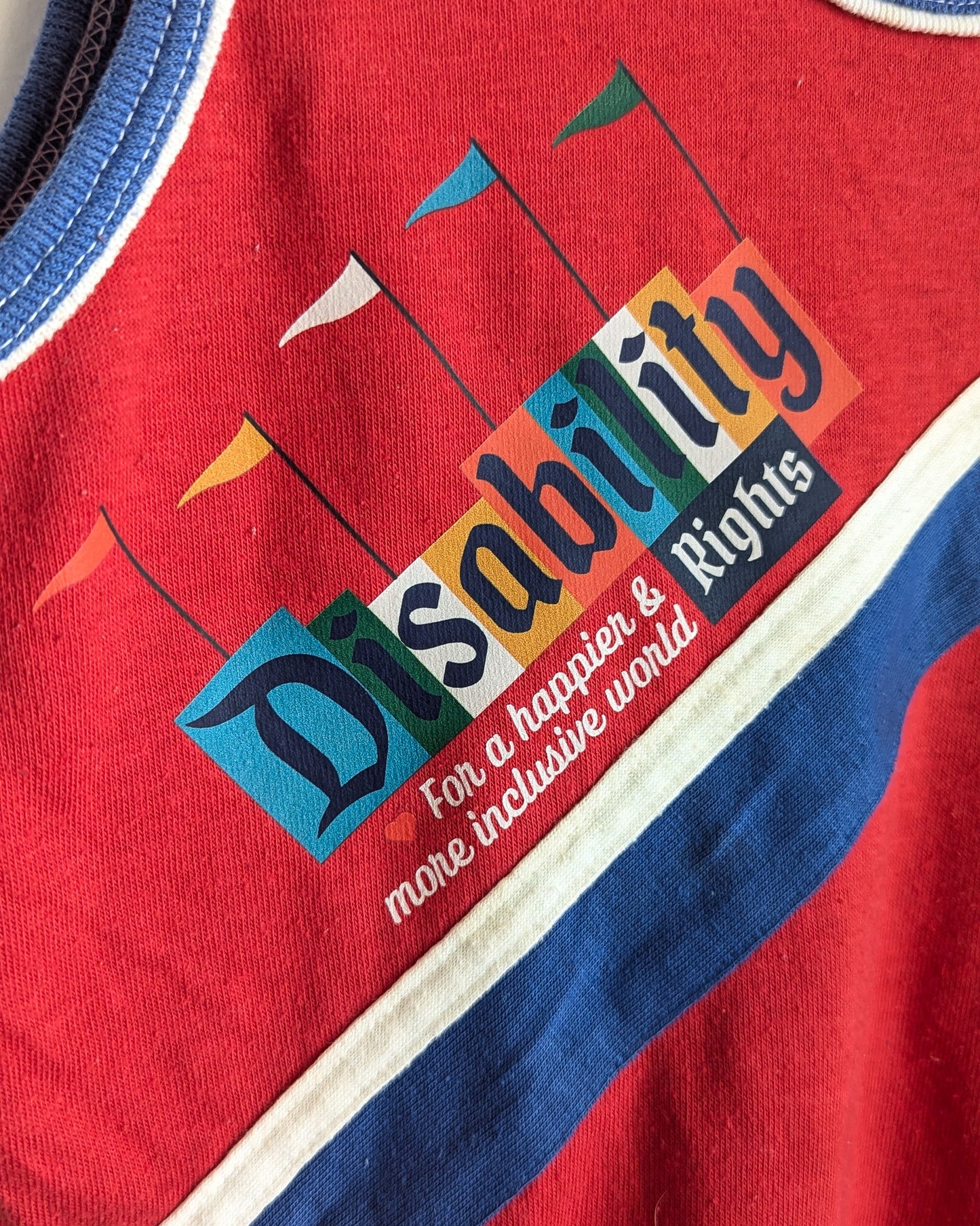 Disability Rights for a Happier & More Inclusive World - Women's VTG Ringer Tank Top (S/M) - Repurposed Rebels
