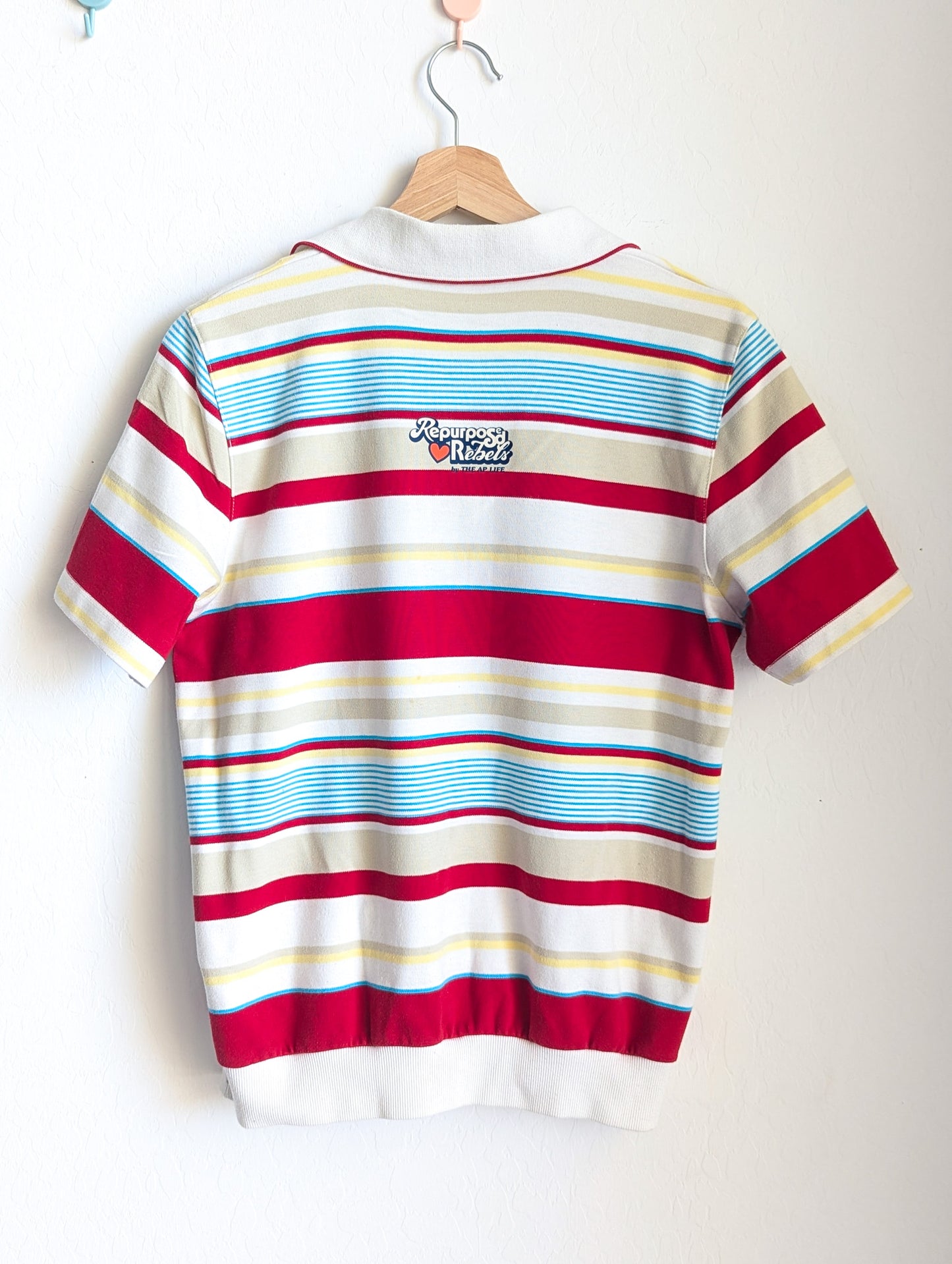 Disability Rights for a Happier & More Inclusive World - Women's VTG Short-Sleeved Polo Sweater (S) - Repurposed Rebels