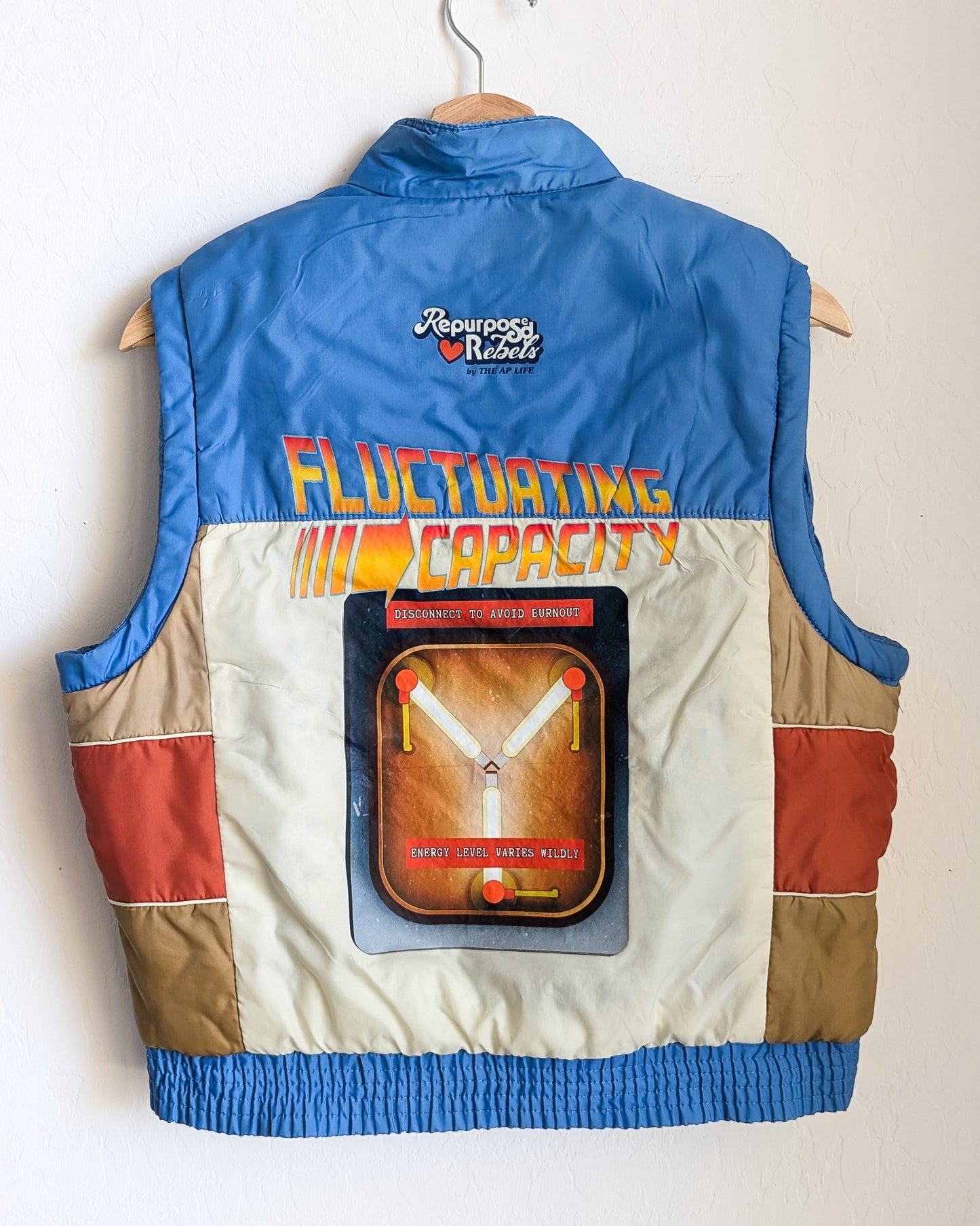 Fluctuating Capacity - Adult Unisex VTG Puffer Vest (S/M)- Repurposed Rebels