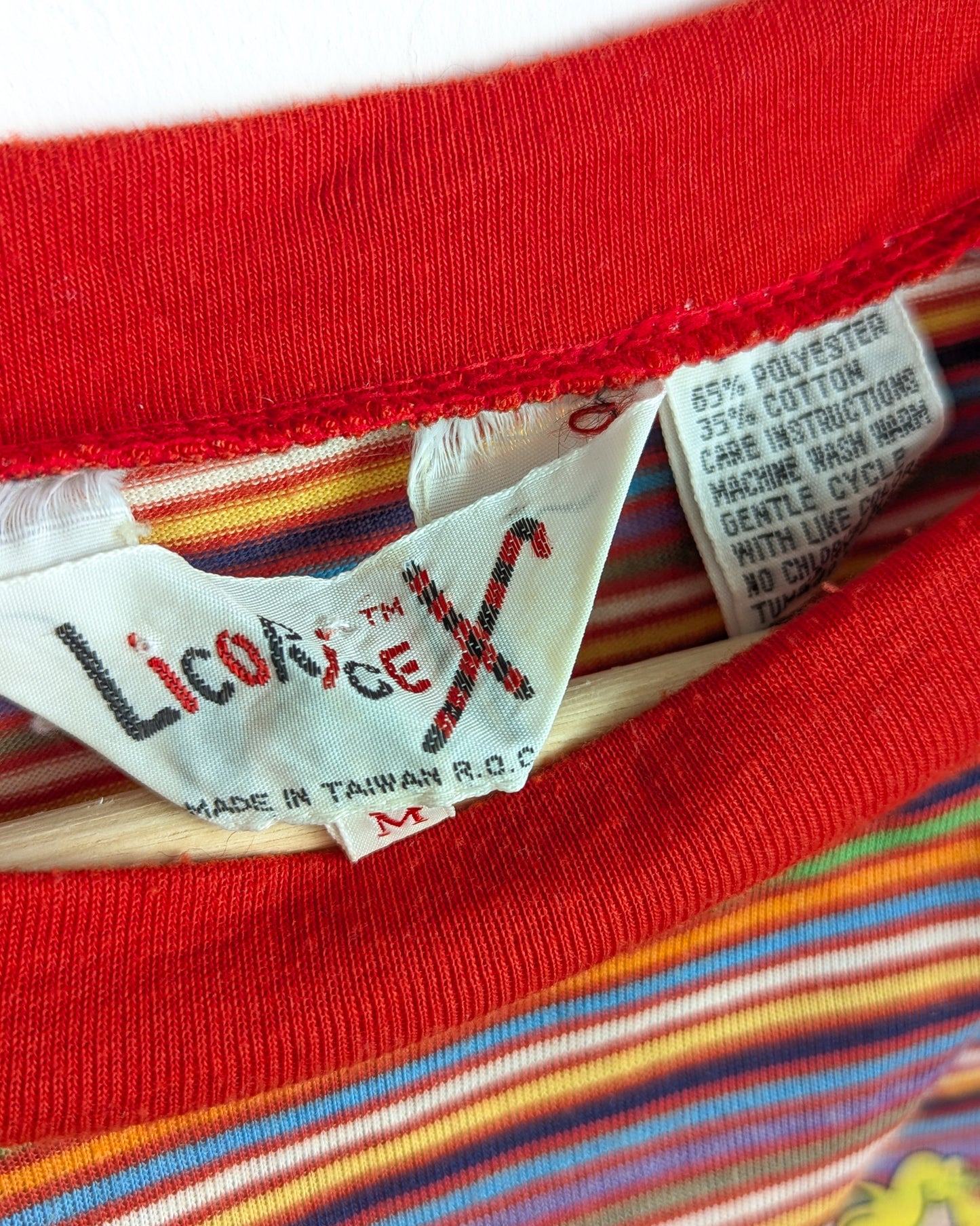 Neurodiversity Rocks - School House - Women's VTG Striped Top (M) - Repurposed Rebels