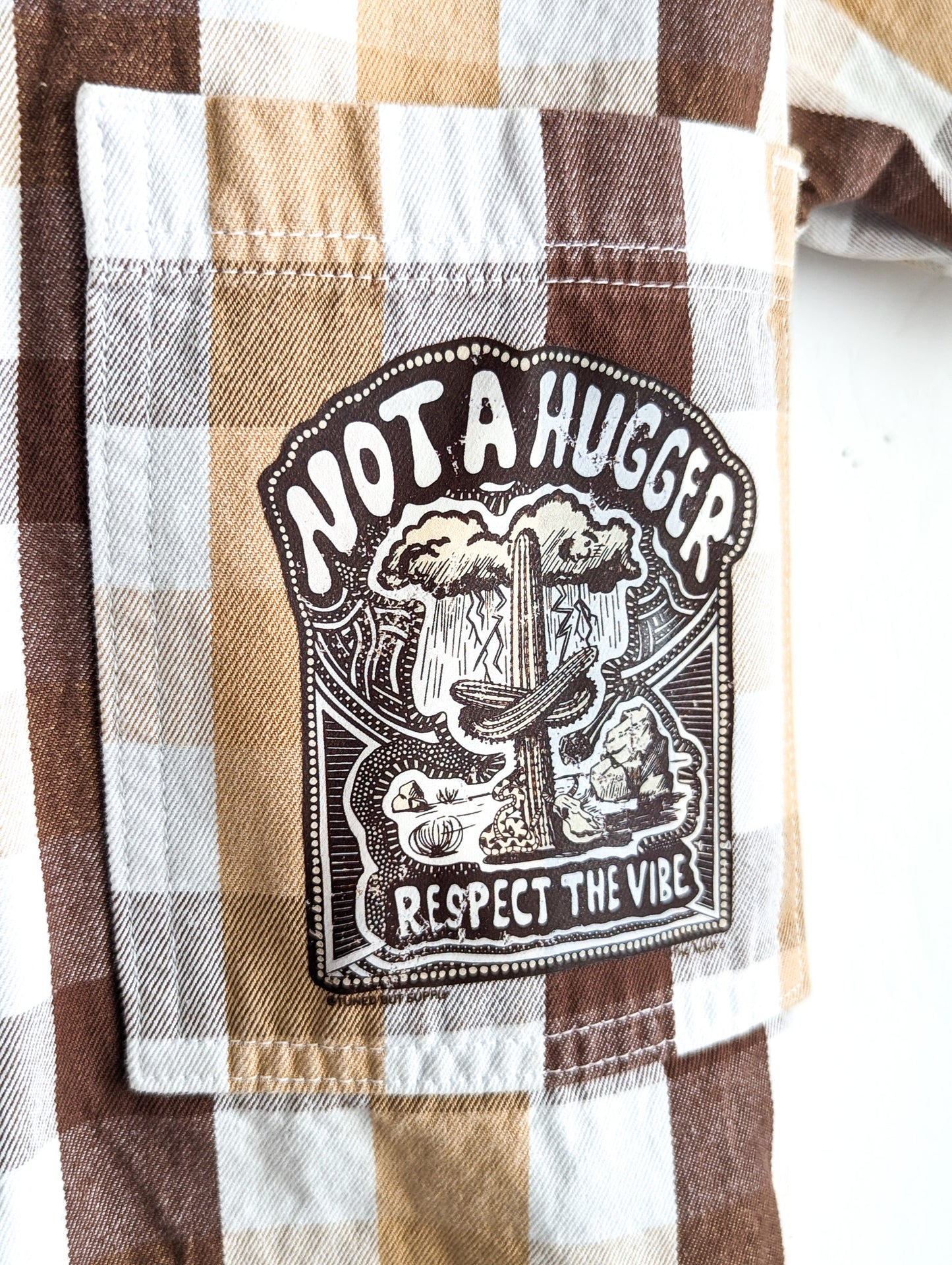 Not A Hugger - Respect the Vibe - Women's Plaid Jumpsuit/Romper XS/S - Repurposed Rebels
