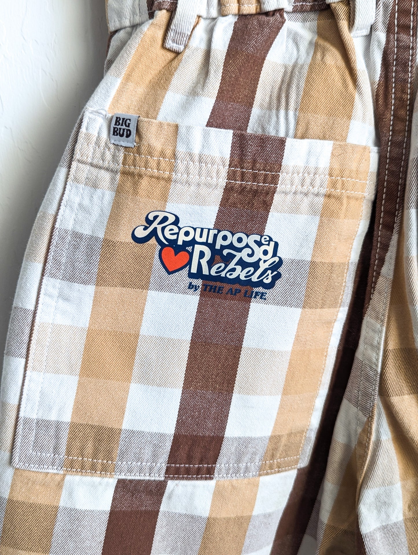 Not A Hugger - Respect the Vibe - Women's Plaid Jumpsuit/Romper XS/S - Repurposed Rebels