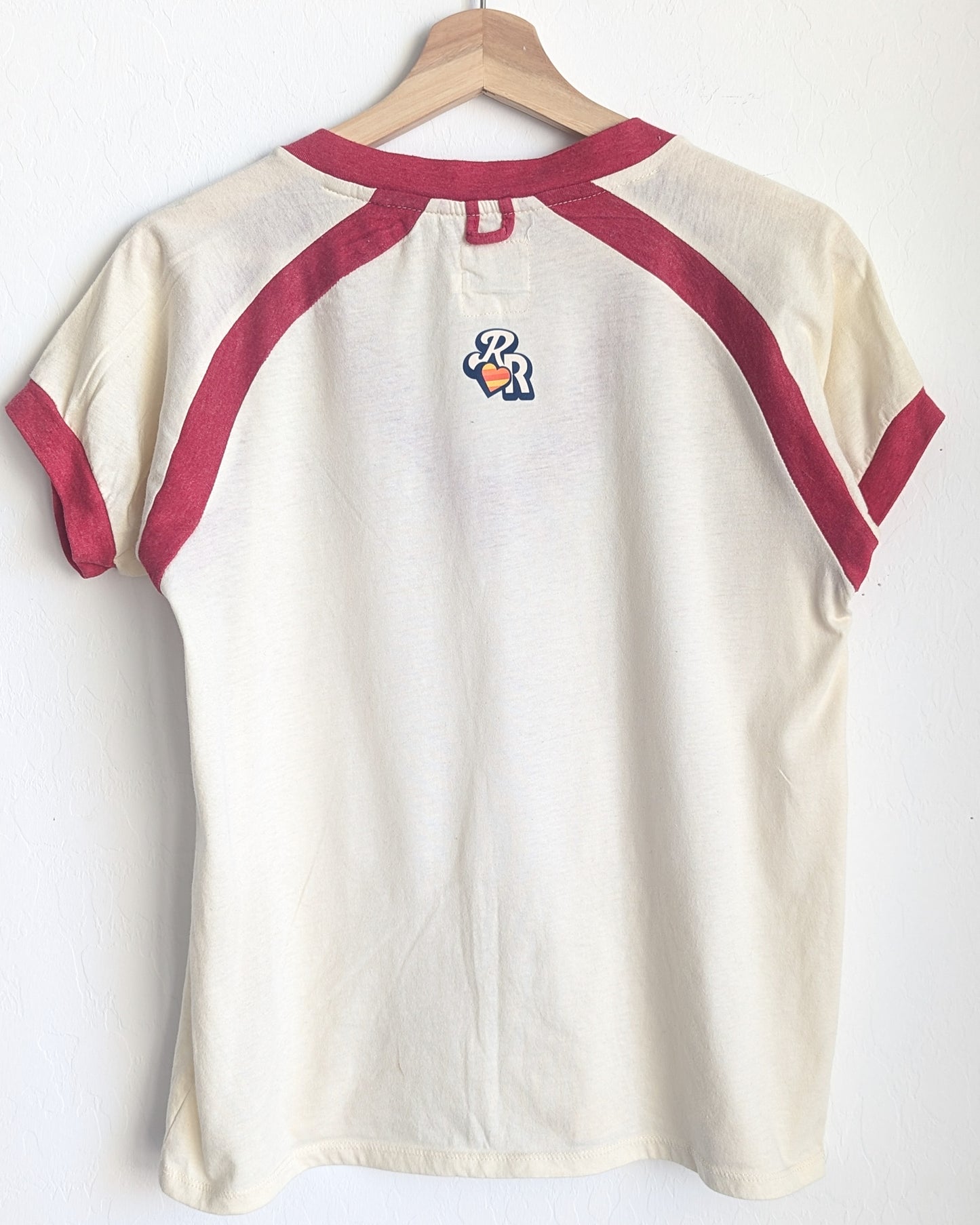 Love & Advocacy - Women's V-Neck Ringer Tee (L) - Repurposed Rebels