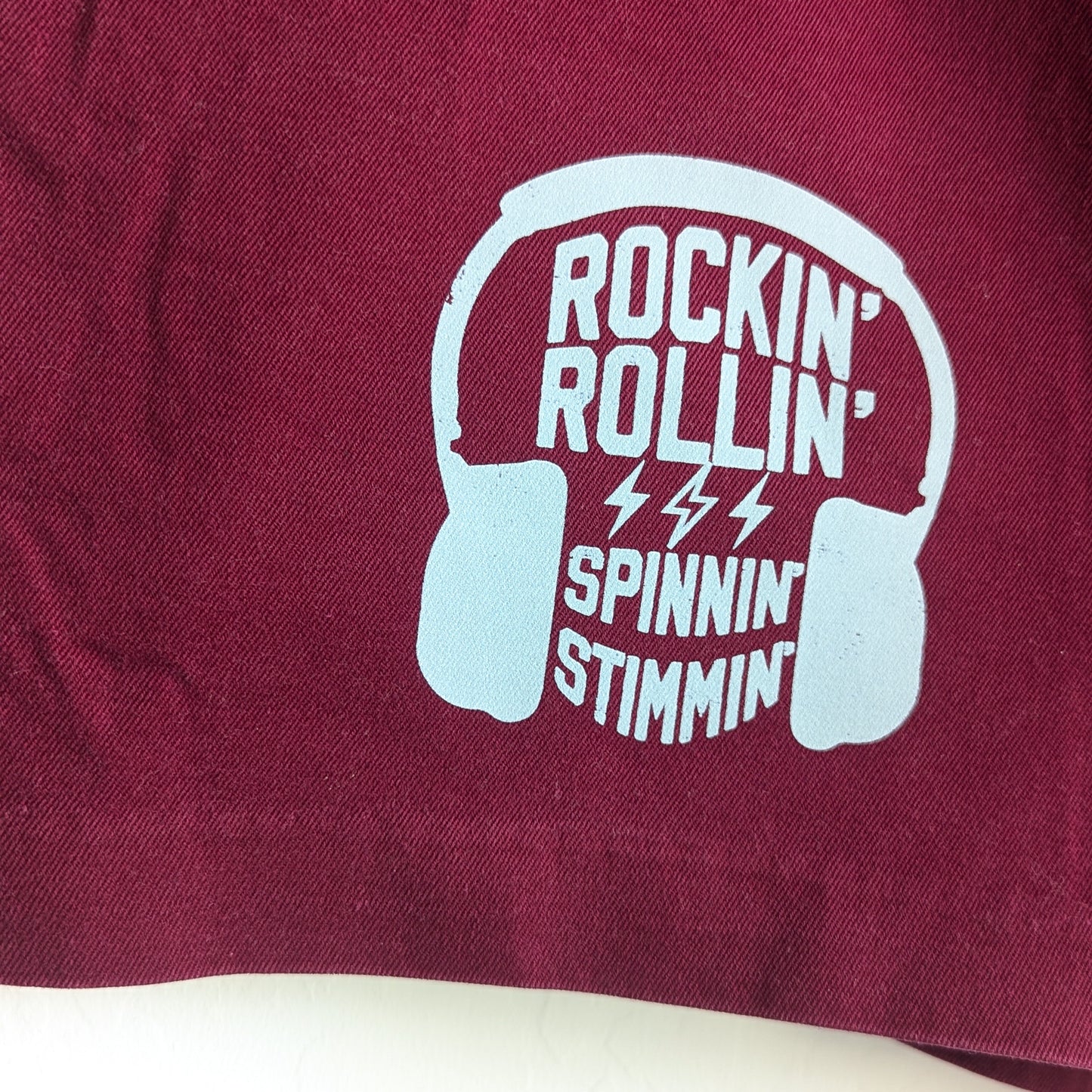Rockin' Rollin' Spinnin' Stimmin' - Unisex VTG Davis Cup Shorts (M) - Repurposed Rebels