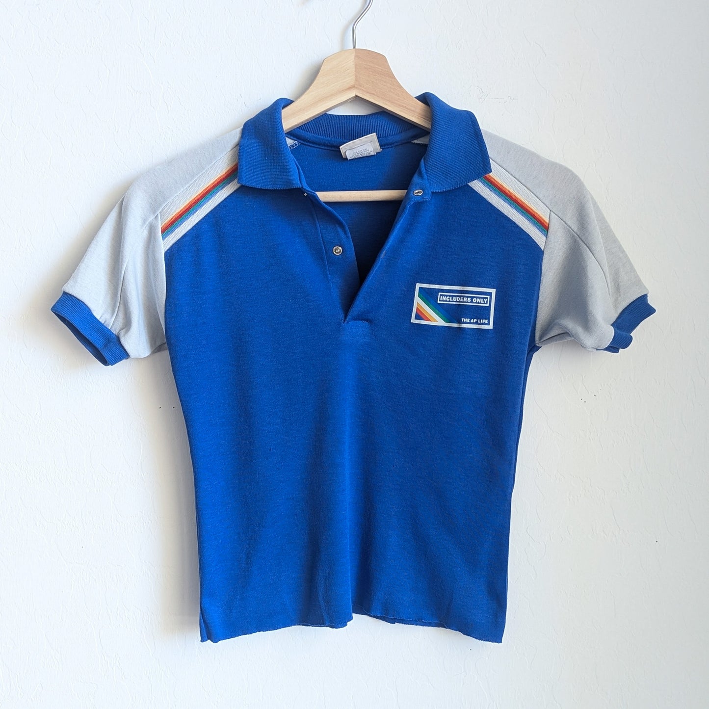 Includers Only - Women's Cropped Vintage Polo with Raw Hem (XS/S) - Repurposed Rebels