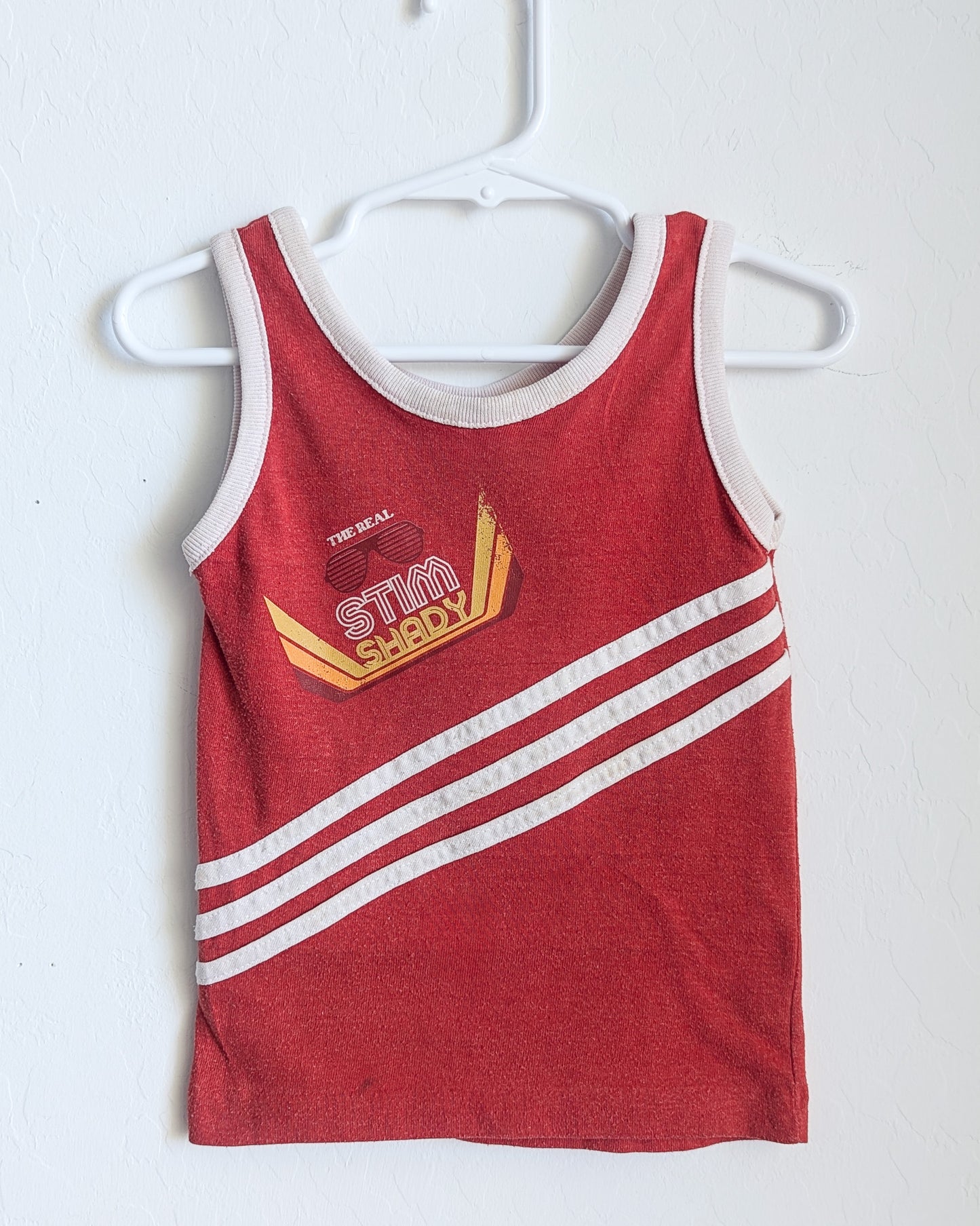 The Real Stim Shady - Toddler VTG Ringer Tank Top (2-3T) - Repurposed Rebels