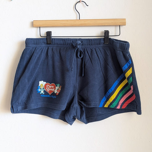 Care About Disability Rights - Women's Rainbow Stripe Shorts (XL) - Repurposed Rebels