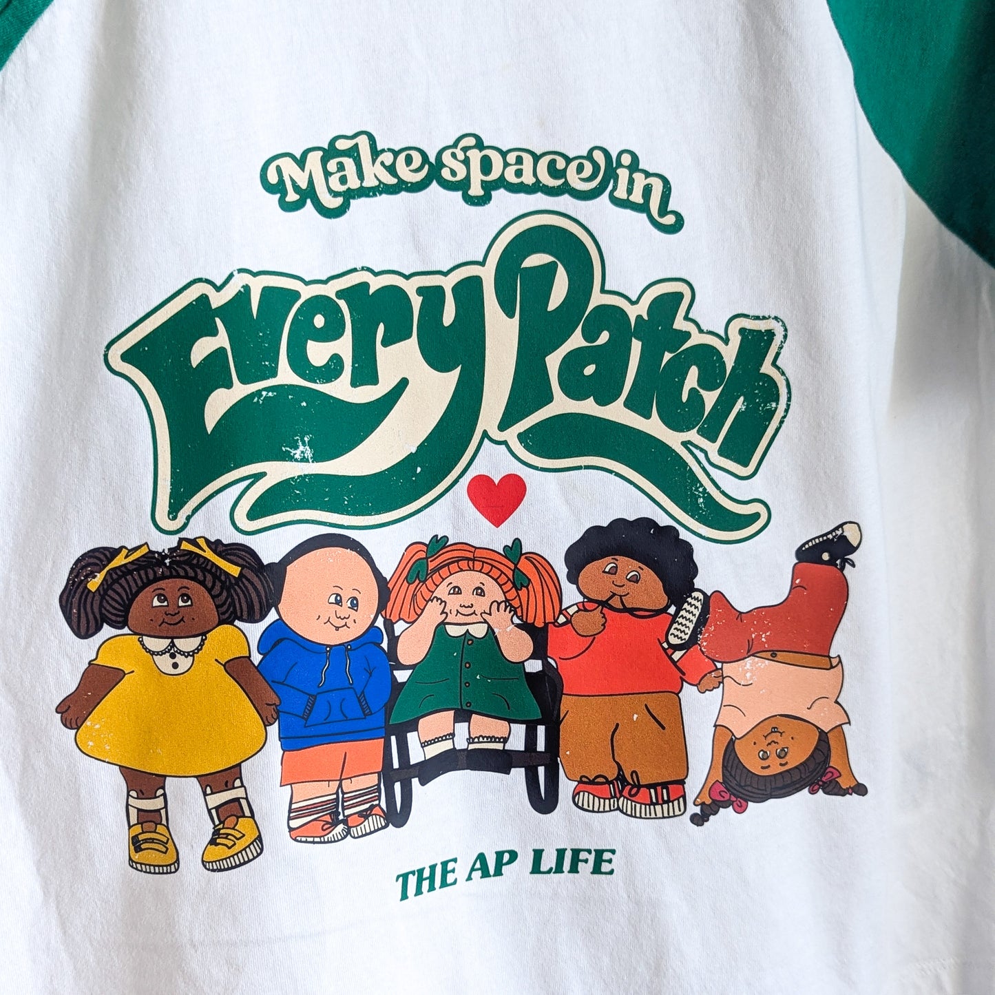 Make Space in Every Patch - Women's Boxy Cropped Cotton Tee (M) - Repurposed Rebels