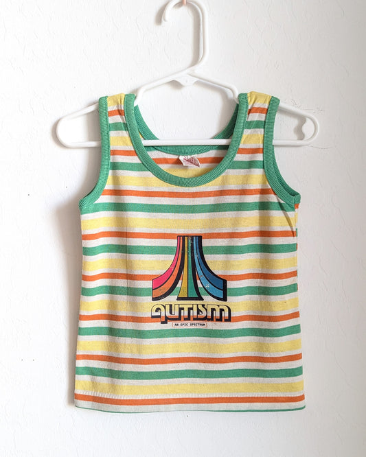 Autism - An Epic Spectrum - Toddler VTG Ringer Tank Top (2-3T) - Repurposed Rebels