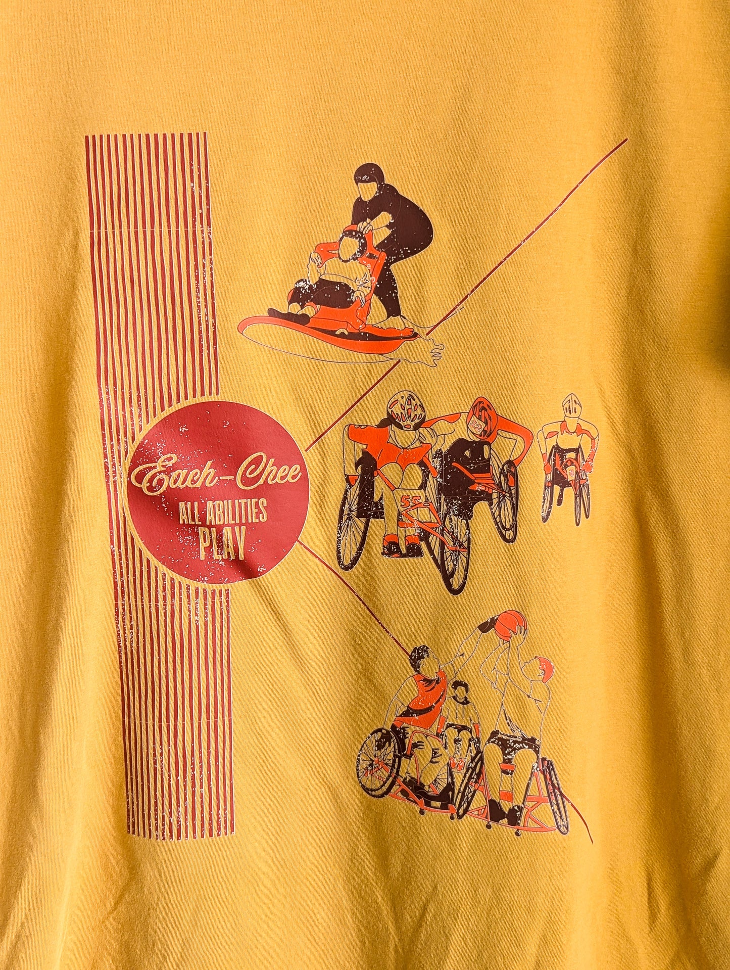 Each-Chee - All Abilities Play - Adaptive Sports Tee - Adult Unisex Tee (L) - Repurposed Rebels