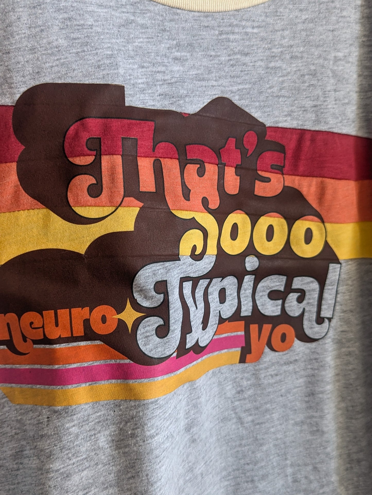 That's Sooo Neuro-Typical, Yo - Women's Colorblock Ringer Tee (L) - Repurposed Rebels