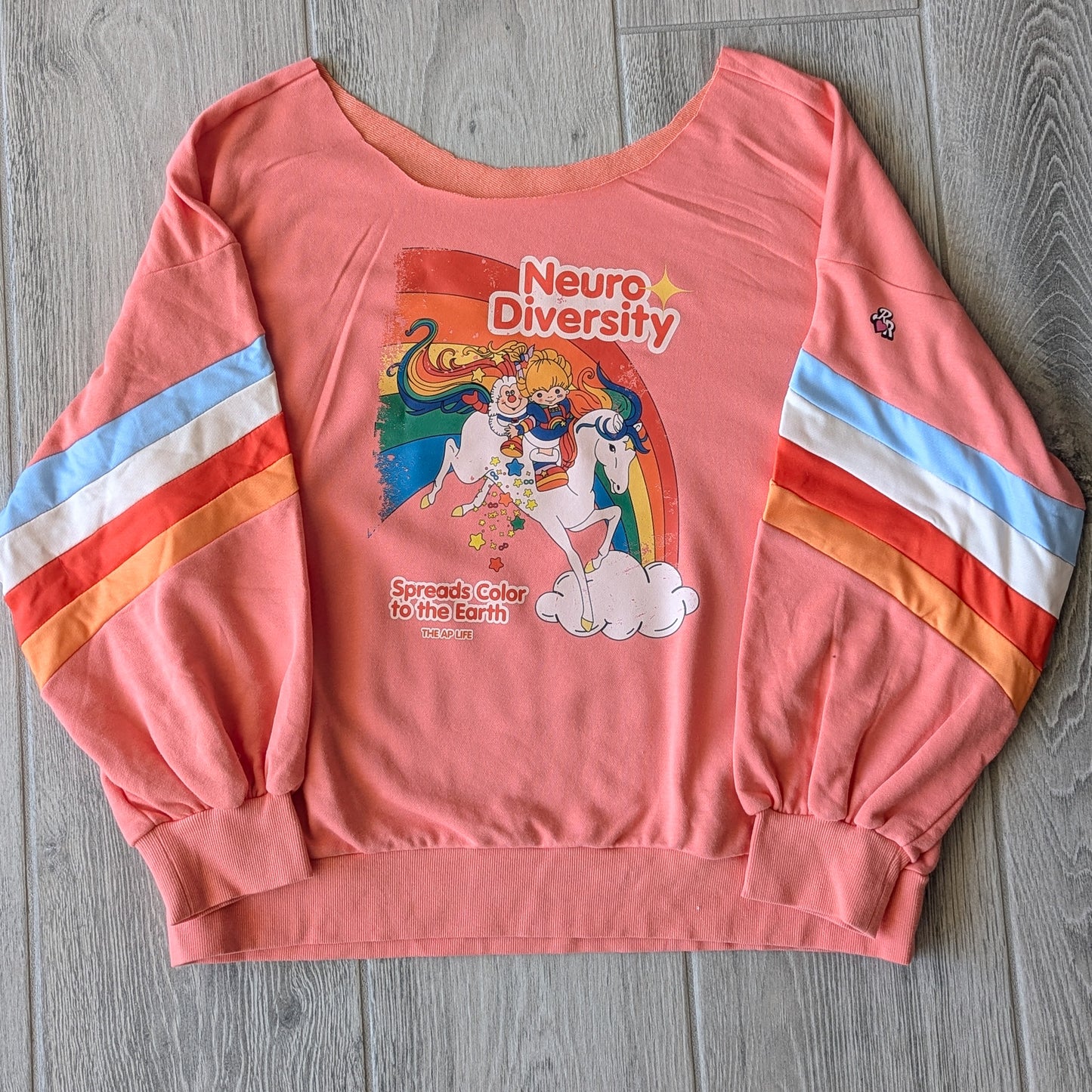 Neurodiversity Spreads Color to the Earth - Women's Colorblock Sweatshirt (XL) - Repurposed Rebels