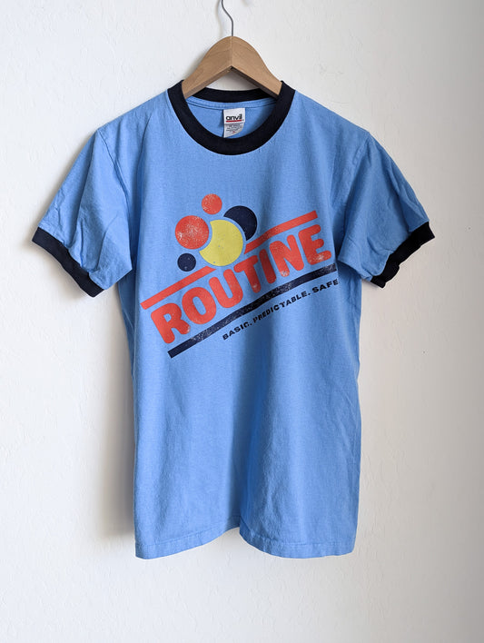 Routine - Basic. Predictable. Safe. - Adult Unisex Ringer Tee (S) - Repurposed Rebels