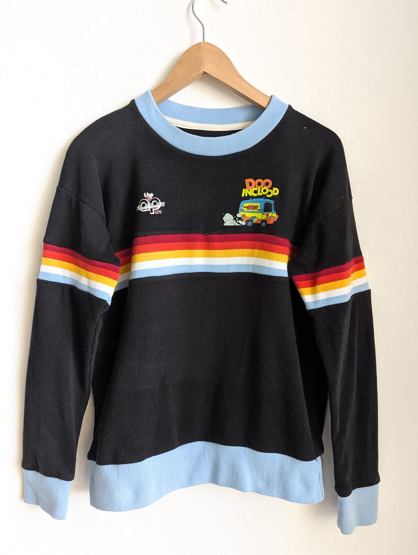 Doo Inclood - The Advocacy Mobile - Women's Rainbow Ribbed Sweatshirt (L) - Repurposed Rebels