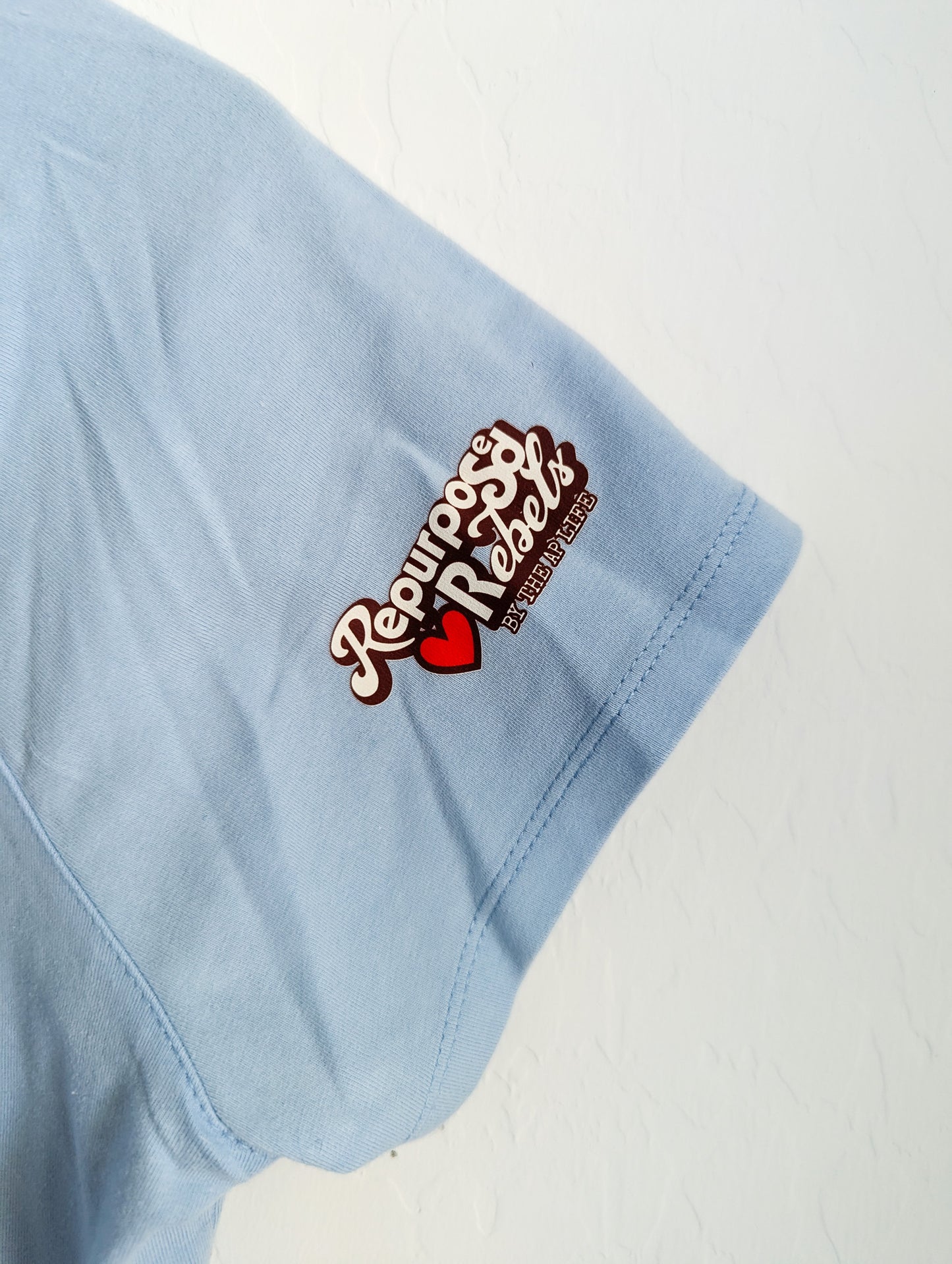 Scripting is Iconic - GLP - Women's Fitted Light Blue Stretch Tee (S) - Repurposed Rebels