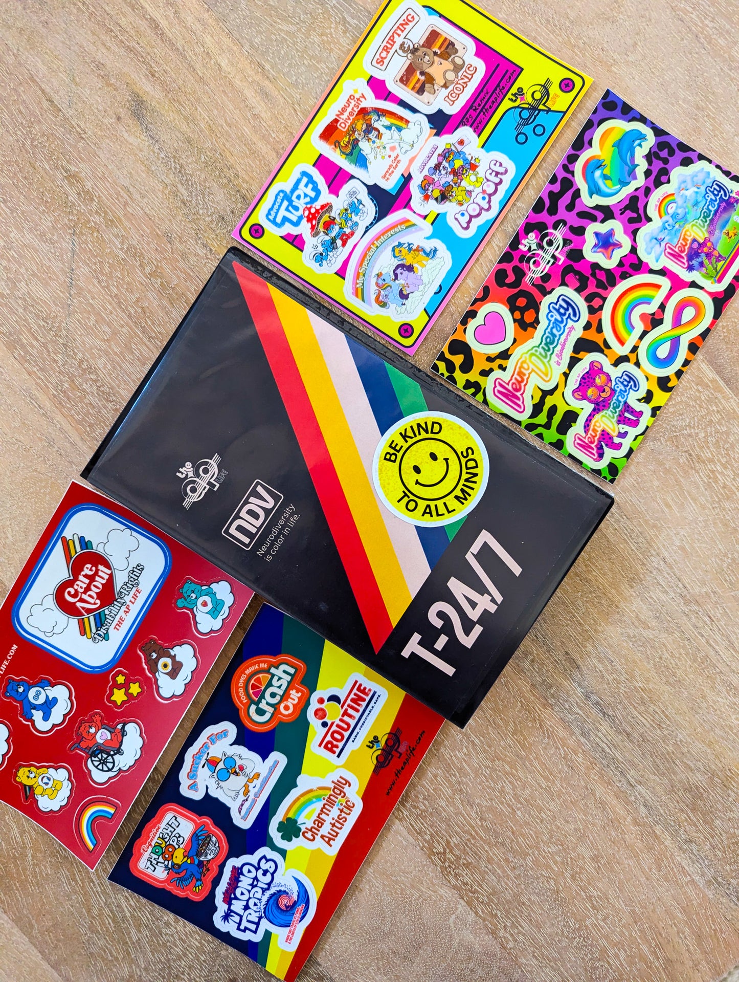 VHS Case Sticker Pack (4 Sheets of Vinyl Retro-Style Stickers)