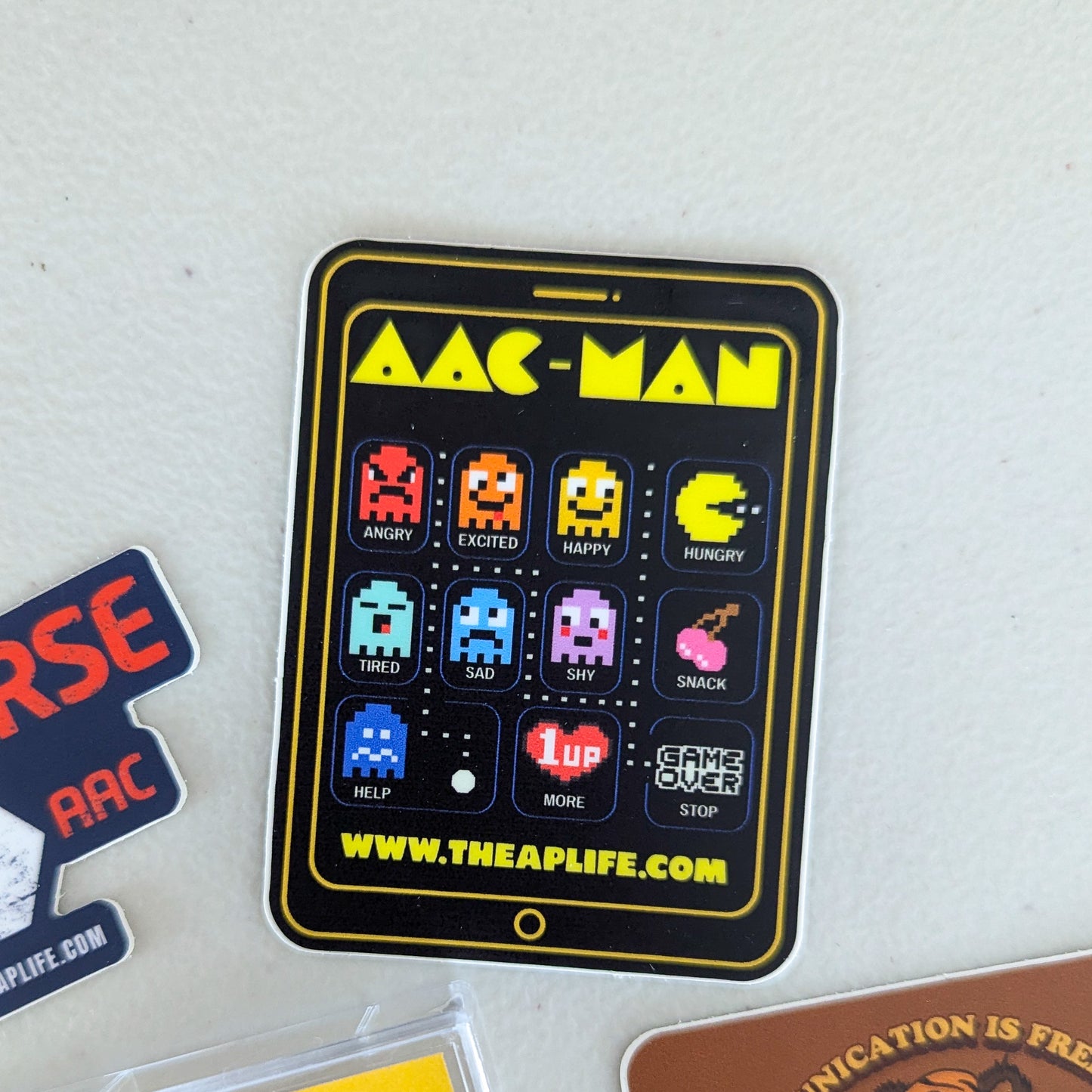 Say Anything - AAC Communication Mix - Lilly's Voice + The AP Life Collab - Cassette Tape Holder Sticker Pack (7 Vinyl Retro-Style Stickers)