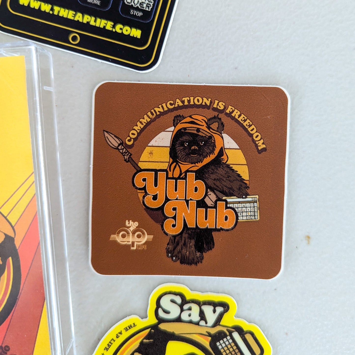 Say Anything - AAC Communication Mix - Lilly's Voice + The AP Life Collab - Cassette Tape Holder Sticker Pack (7 Vinyl Retro-Style Stickers)