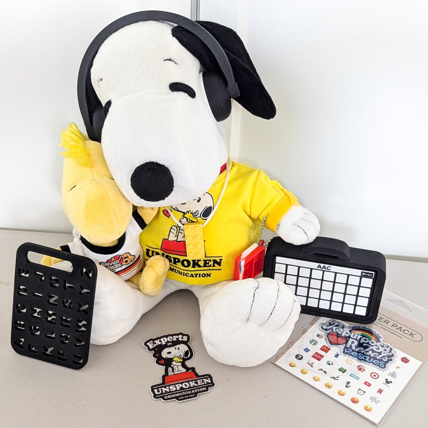 Adopt Snoopy & Woodstock - Includes Clacky AAC - Letterboard - Headphones & Fidgets - RR Rescues