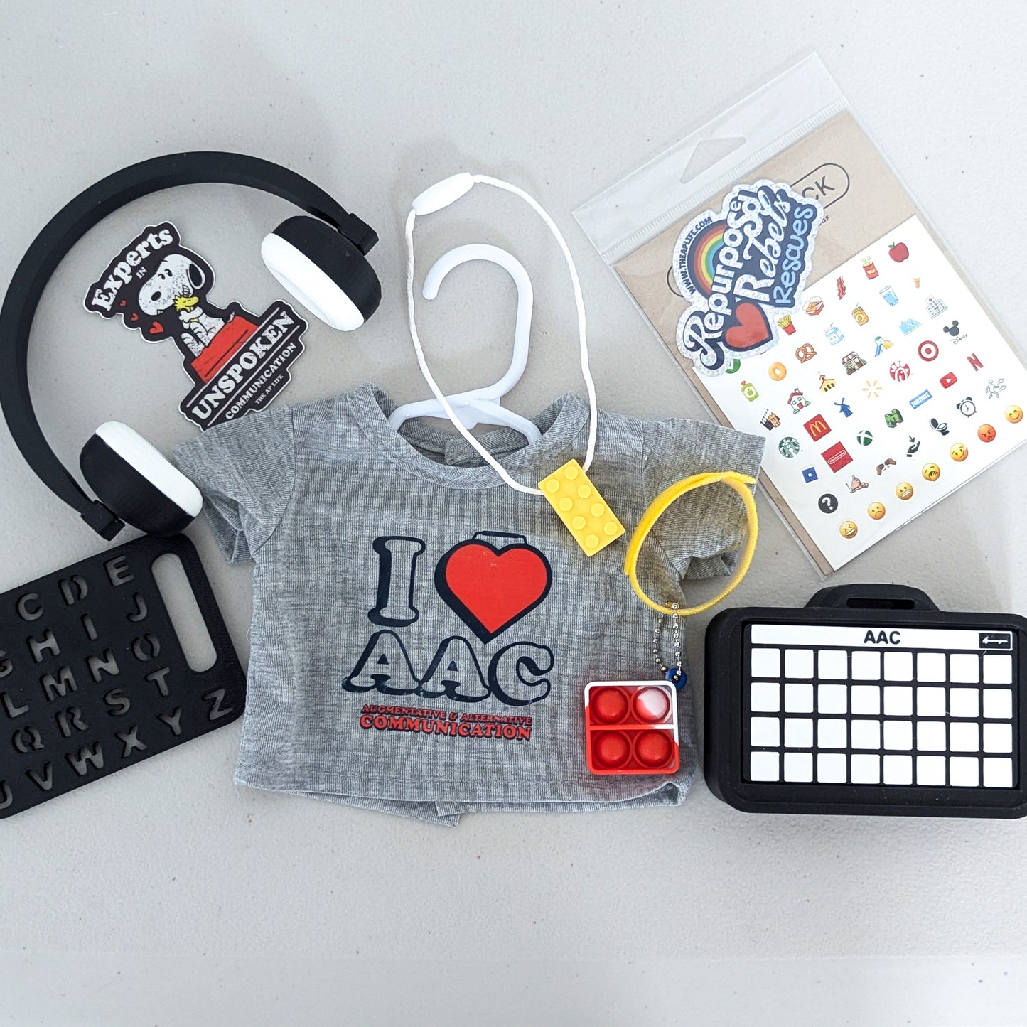 Adopt Snoopy & Woodstock - Includes Clacky AAC - Letterboard - Headphones & Fidgets - RR Rescues
