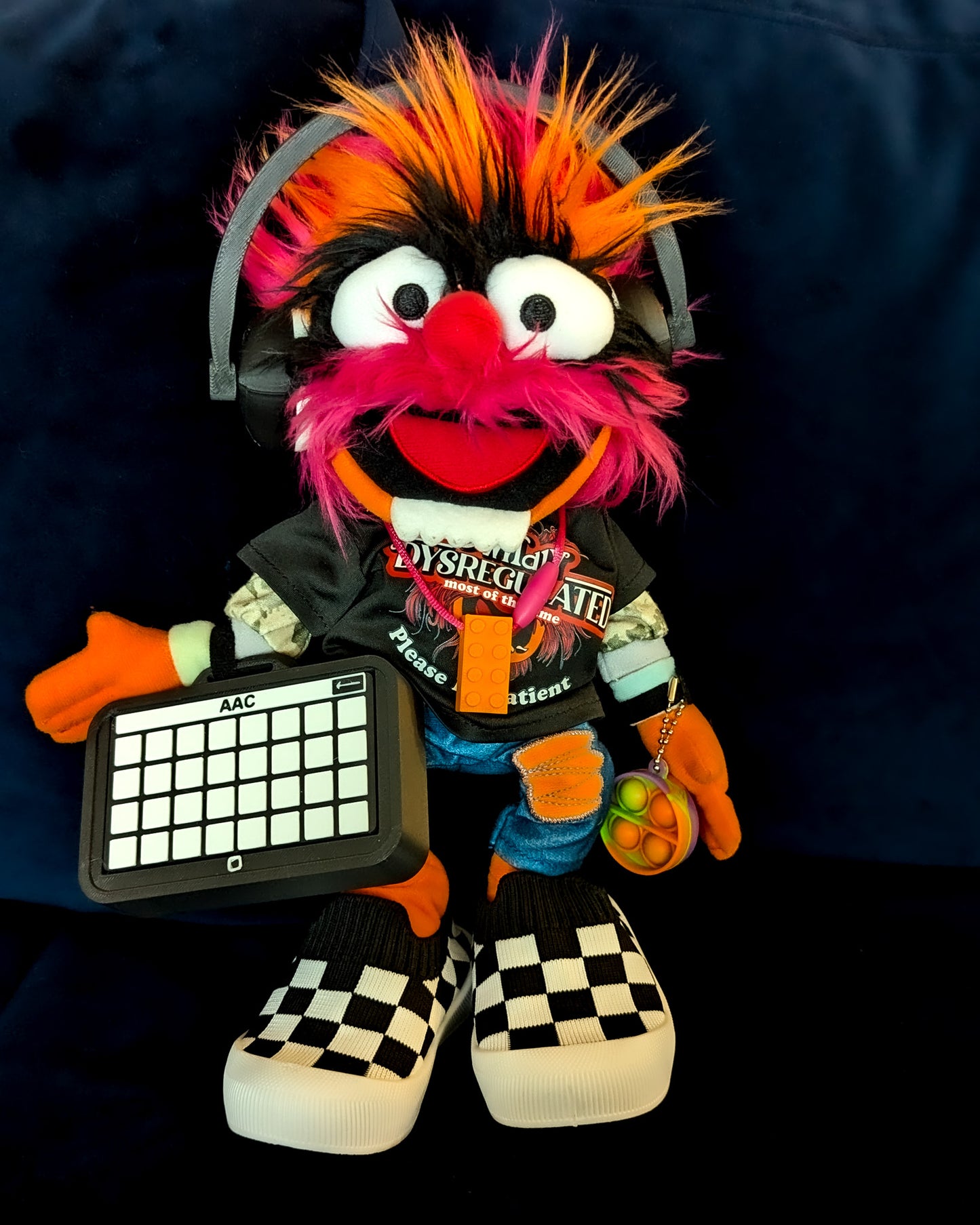 Adopt Animal - Includes Clacky AAC with Button Stickers, Advocacy Tee, Shoes, Headphones & Fidgets - RR Rescues