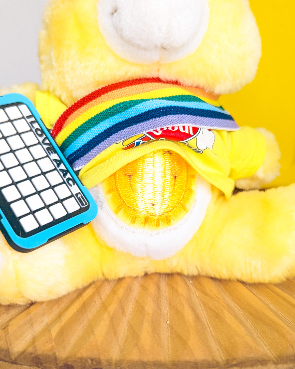 Adopt Funshine Bear in a Retro Lunch Box (1983 Miniature Care Bear) - With New & Secondhand Accessories