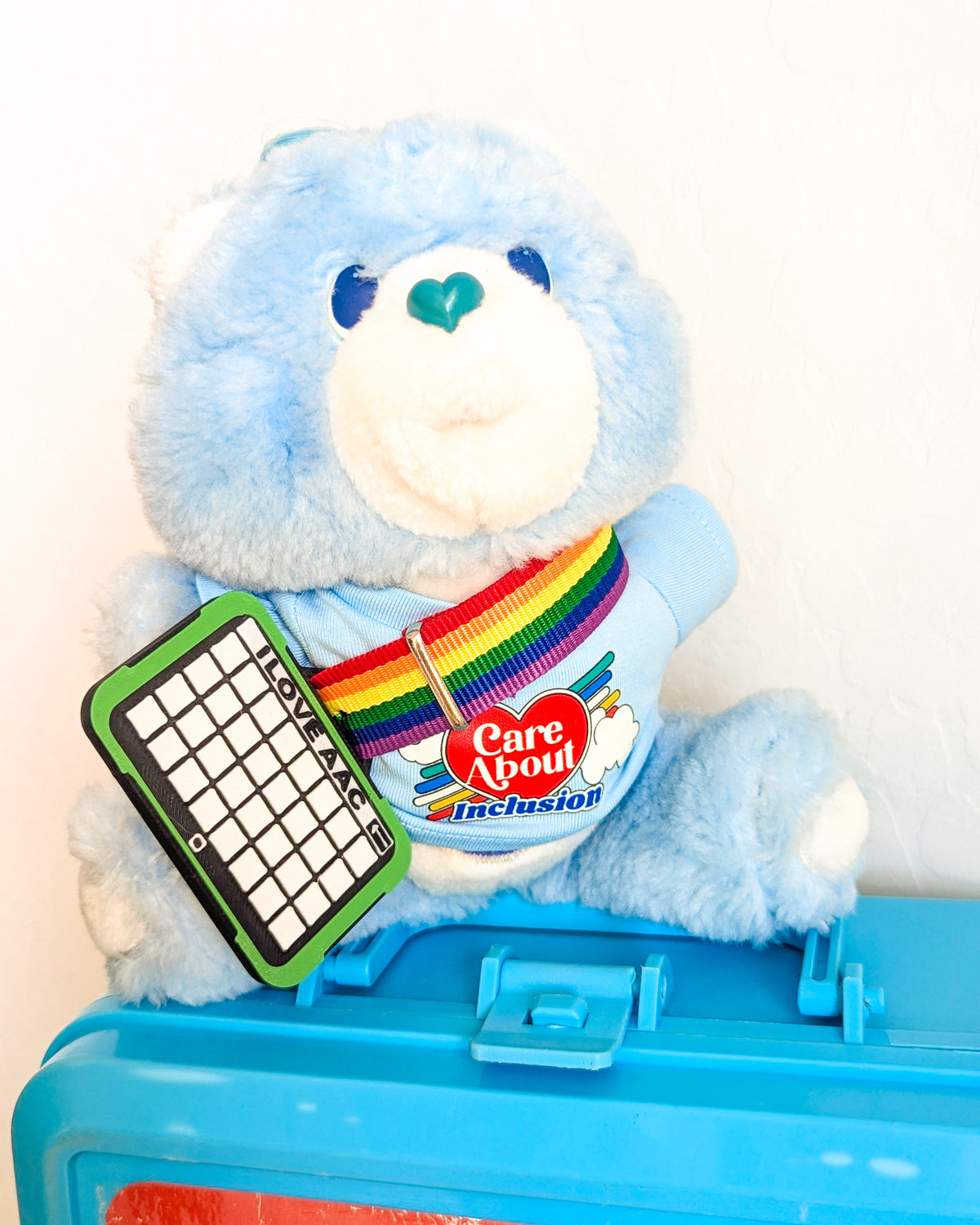 Adopt Grumpy Bear in a Retro Lunch Box (1983 Miniature Care Bear) - With New & Secondhand Accessories