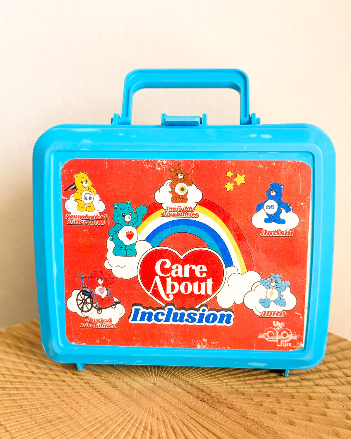 Adopt Grumpy Bear in a Retro Lunch Box (1983 Miniature Care Bear) - With New & Secondhand Accessories