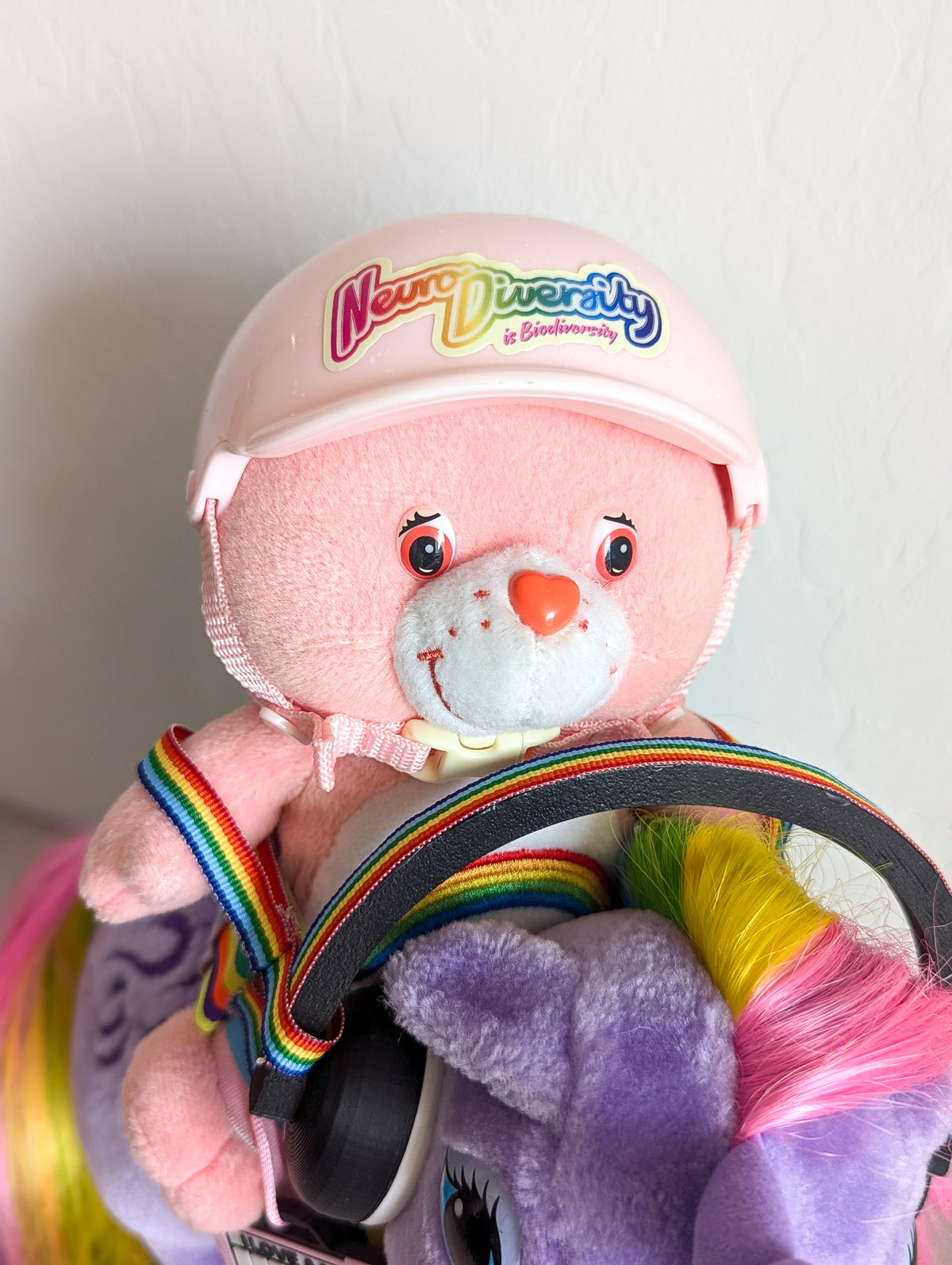 Adopt Equine Therapy Set Mini Cheer Bear Care Bear (2002) and Windy My Little Pony (1984) - With New & Secondhand Accessories
