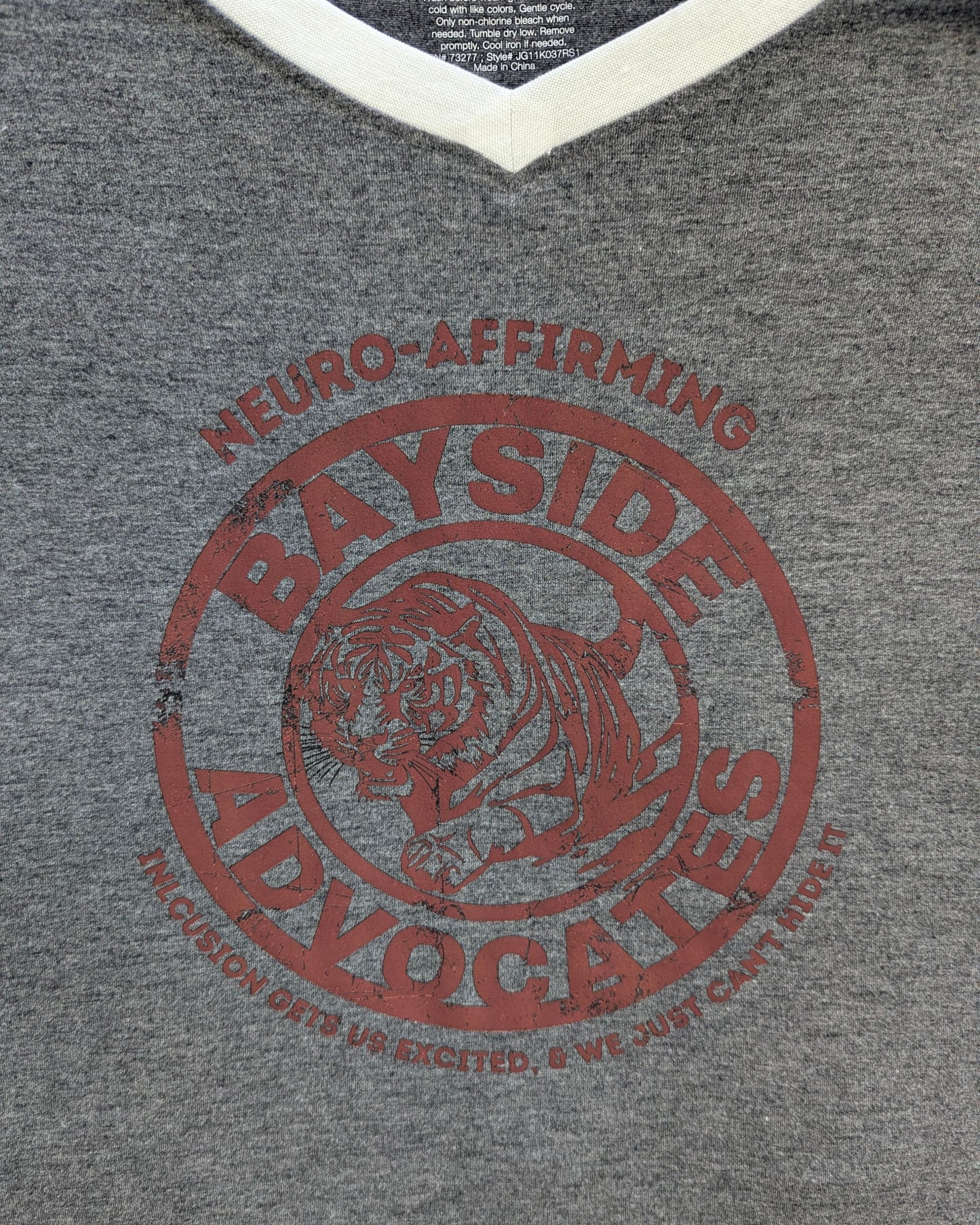 Neuro-Affirming Bayside Advocates (Inclusion Gets Us Excited...) Women's Soccer Style Tee - Repurposed Rebels